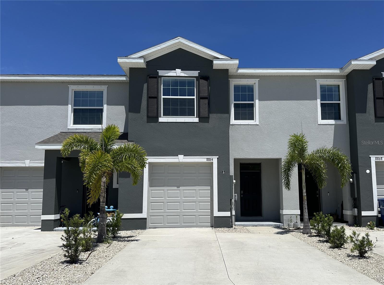 Spacious and bright townhouse located in Promenade East at Palmer Ranch now available. The home features 3 bedrooms and 2.5 bathrooms. In this two-story, all concrete brick construction townhome, downstairs includes an open concept design with a well-equipped kitchen providing all appliances and a spacious living area. The appliances' package includes refrigerator, build-in dishwasher, microwave oven, electric range, washer and dryer. The 3 bedrooms and 2 bathrooms located upstairs are designed with residents' comfort in mind. The total area is approximately 1673 sq. ft. It has one car garage and two parking spaces in the driveway. Community pool is available for residents' enjoyment. Great location just minutes away from Siesta Key and a quick access to Clark Rd. and I-75. This location will serve you exceptionally well whenever you want to enjoy one of the most beautiful beaches in the USA or need to quickly get anywhere you wish in Sarasota. Water bill and trash collection are included. The home is located in an excellent school district. Available unfurnished for an annual rental.