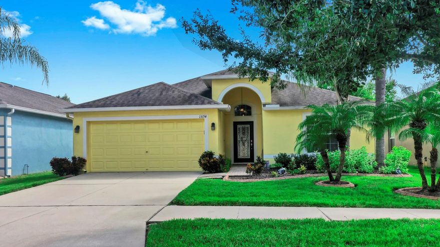 One or more photo(s) has been virtually staged. Welcome home to this BEAUTIFUL 4 bedroom, 3 full bath home located on a PRIME CONSERVATION LOT in the desirable Triple Creek community!  As you arrive to the home, you will be WOWED by the charming curb appeal, including lush tropical landscaping, concrete decorative curbing, and a welcoming.  Natural light floods into the foyer through the glass insert front door.  This spacious home features an open floor plan with split bedrooms, perfect for privacy and functionality. The kitchen boasts granite countertops, trendy white cabinetry, stainless steel appliances, and a cozy eating area. Ceramic Tile flooring flows throughout the home for easy maintenance.  A bedroom and full bathroom are located towards the front of the house, two bedrooms share a convenient Jack-and-Jill bathroom towards the back, and the large primary suite is privately located on the other rear side of the home, offering serene conservation views. The family room impresses with high ceilings and oversized sliding doors that open to an extended, paved, and screened lanai overlooking peaceful preserve views—perfect for relaxing or hosting guests.  This home offers a beautiful blend of comfort, style, and nature!  The Triple Creek community offers residents access to two clubhouses, three community pools, two fitness centers, basketball, tennis, volleyball and pickleball courts, walking trails, community events and activities and SO MUCH MORE!