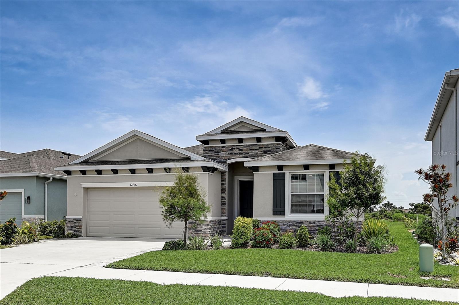 Under contract-accepting backup offers. Look at this beautiful Promenade Estates home in coveted Palmer Ranch, an amenity rich, gated community west of I-75 off Honore Avenue. The spectacular, well decorated home is located on an upgraded “A” elevation lot, positioned so that the living, dining, kitchen and lanai open to the lake and fountain with expansive preserve views. As the front door is opened, one is first greeted by the rich ceramic tile and tasteful neutral decorations. The foyer leads to a light filled, open living room, dining and kitchen area. This is where the family chef will love the plentiful cabinet storage, huge granite island, pantry, stainless appliances, under cabinet lighting and granite countertop prep space. The family and guests will enjoy the breakfast bar which is a great place for casual dining or can be used as a buffet while entertaining. Open the glass sliding doors to the custom extended, covered and screened lanai from the dining room and allow the Florida breezes to flow through the unobstructed custom “picture window” view through the rear screened enclosure. The master bedroom is smartly placed at the rear of the home for privacy and boasts and enormous ensuite bath. The main bath features double sinks, large walk-in shower, large tub, spacious linen closet, private water closet, and his and her walk-in closets round out the master suite. Bedrooms 2 and 3 are in the front of the home. On one side is bedroom 3 with a half bath. On the other side is bedroom which 2 offers privacy and a full bath and shower. Beautiful tall glass double doors lead to a private office that could double as a den or studio. A large indoor laundry room and the garage entrance are to the left of the front door. The two-car garage and extended driveway have plenty of room for your car and golfcart which may be used for trips to the community center to meet up with friends. The home is filled with additional upgrades including a Maytag water softener and purifier, ceiling fans throughout, gutters and downspouts, extra shelves in the pantry and coat closets, and additional pavers filling the entire entrance area as well as on the left side of the home to for easy access to the service area. Resort style amenities await you at the Promenade Estates community center which features a sparkling pool with swim lanes, playground and splash area, covered patio with grill, sand volleyball court, basketball court, green spaces and a well-equipped fitness room. There's even large and small dog parks and a washing station for the four-legged members of the family! Don't miss the opportunity to own this fabulous, thoughtfully upgraded home in such a sought-after location close to A rated schools, crystal sandy beaches, tranquil turquoise Gulf waters, great dining, shopping and all of the art and cultural venues Sarasota and Venice are famous for. Please provide two hours’ notice for all showings before it’s gone!