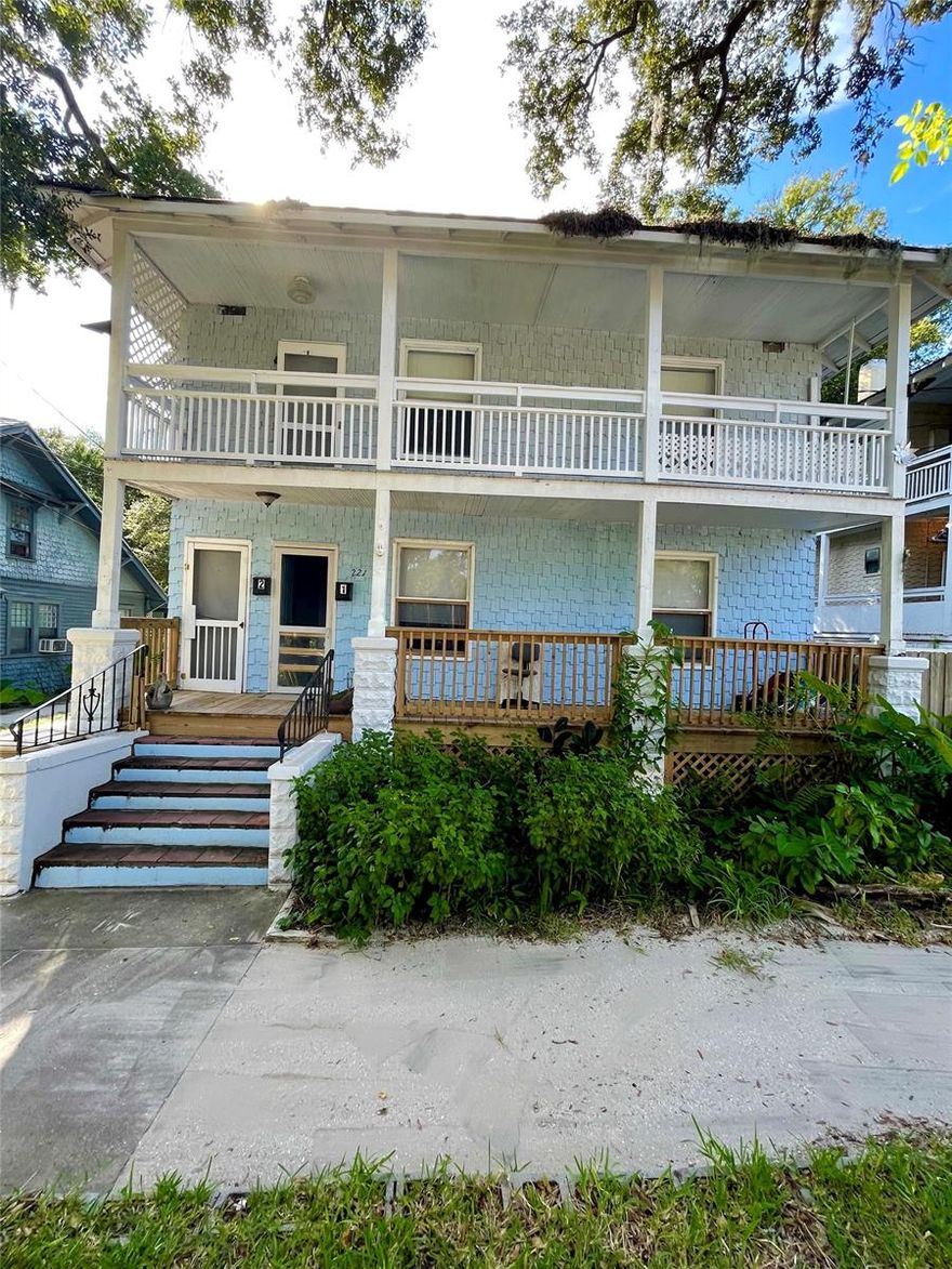 Charming 2 Unit 2 story home close to intra-coastal.  2 parking spots plus guest parking on the side of the house.  Charming hardwood floors, new front porch/deck.  

Wonderful income producing property priced below value so buyer can do necessary repairs needed (roof and any misc).

Property sold as-is.  All information intended to be accurate but not guaranteed.