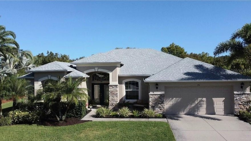 A HOME AS SPECIAL AS ITS ASKING PRICE! Prefer community living with well-kept homes, friendly neighbors, and space between you and the house next door? Welcome to the highly desired Harbour Isles community in beautiful Apollo Beach! I live here, and I LOVE it, and you will too! From the moment you pull up, the spacious front yard, professional landscaping, and eye-catching stone accents set the tone! You will know THIS IS THE ONE! Situated on a nearly 100-ft-wide, .25-acre plus lot, backing to peaceful wooded conservation! This home delivers the privacy and tranquility everyone wants! Step out back and discover what Florida living is all about! Discover your own 28-ft saltwater pool with soothing waterfall feature, pop-up sweepers, and stunning pebble-tec finish! Pre-wired for an electric heater if you’d like to swim year-round! Unwind in the heated hot tub, included with the sale! Enjoy cocktails, coffee, casual dining, or host a weekend barbecue on the nearly 1,500 sq ft screened enclosure—partially roofed for comfort and ready for entertaining with an 8-ft granite top dry bar! Inside, this well-maintained K. Hovnanian built beauty continues to impress with a functional open floor plan designed for both daily living and entertaining! A welcoming foyer leads to a spacious formal dining room, perfect for your holidays and gatherings, a cozy formal living room with sliding doors to the lanai & pool, and an inviting family room that flows seamlessly with the kitchen & the outdoor oasis as well through sliding doors! Your chef’s dream kitchen will make all your meal prep & cooking a breeze, featuring a breakfast/snack bar, stainless-steel appliances, a center island, a roomy closet pantry, deep stainless sink, abundant granite countertop & cabinet space, and over/under cabinet lighting to set the tone! The Owner’s Suite is truly a retreat, offering space for all your king-sized furniture, glass sliding door access to the lanai & pool, dual walk-in closets, and a spa-like bath offering dual vanities, a walk-in shower, and a relaxing garden tub! Three additional bedrooms, two more full baths (including one Jack & Jill and one always desirable pool bath!), plus an interior laundry room with wall cabinets, make this home as practical as it is beautiful! Notable updates: New roof (Jan 2025), A/C (2021), water heater & softener (2020), partial hurricane impact window replacements (5), ceramic tile flooring, vaulted ceilings, LED recessed lighting, attractive archways, and garage ceiling racks! An Additional Plus - No Flood Insurance required! Harbour Isles offers resort-style amenities including a clubhouse, fitness center, community pool, playground, volleyball & basketball court, fishing piers, and scenic walking trails! There’s still time to be in your new home for the holidays! Check out the pics, watch the home tour video, and SCHEDULE YOUR PRIVATE VIEWING TODAY!