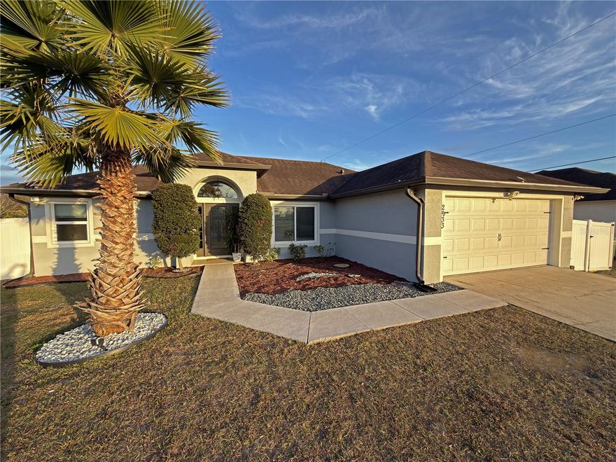 Move-in ready and beautifully cared for, this 3-bedroom, 2-bath Deltona home offers 1,664 sq ft of bright, open living with a popular split-bedroom layout for extra privacy. Step inside to high ceilings and an easy-flow design that feels warm and welcoming for everyday living and entertaining.
A convenient flex room adds just the right amount of extra space, perfect for a home office, reading area, homework spot, or play space—without taking away from the home’s open feel.
At the heart of the home is a remodeled kitchen with stone countertops and plenty of room to gather. You’ll also love the no-carpet interior with ceramic tile throughout for a clean, modern look and easy maintenance. Major improvements bring peace of mind, including roof (2017), double-pane windows (2020).
Out back, enjoy a spacious patio, a fully fenced yard ideal for pets or play, and a storage shed for tools and extras. With public water and a septic system, this home blends updates, comfort, and functionality—ready for you to move right in and make it yours.