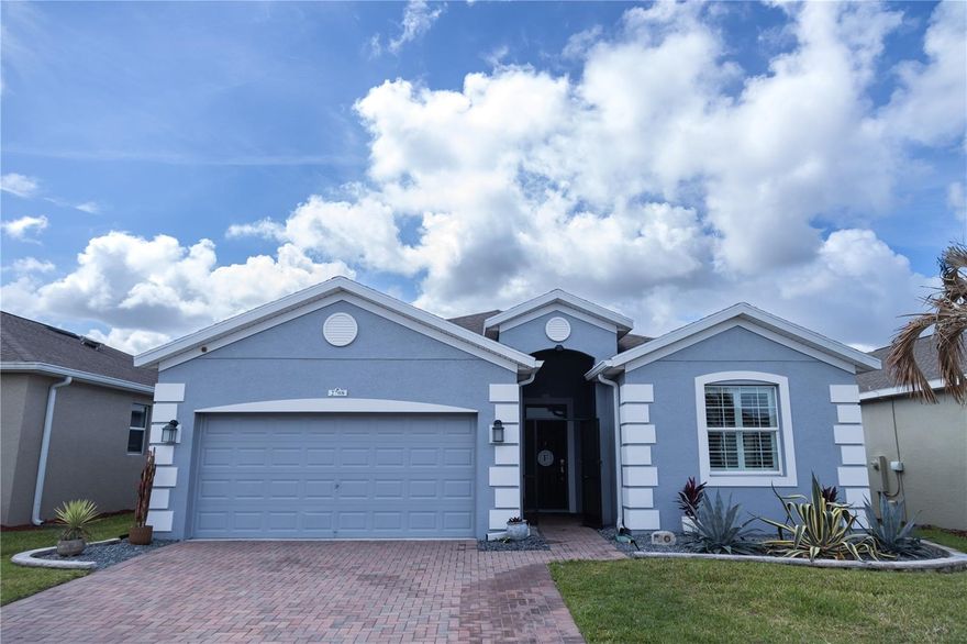 Impeccably maintained home in the sought-after Traditions 55+ community in Winter Haven! This spacious 2-bedroom, 2-bath home with a dedicated office/den offers over 1,500 square feet of open-concept living space, designed for both comfort and functionality.

The home features new flooring throughout, upgraded countertops, 36-inch kitchen cabinets, and modern lighting fixtures, creating a bright and inviting kitchen and living area perfect for everyday living or entertaining. Both bathrooms have been tastefully upgraded, and additional improvements include a new water heater and recently replaced AC coil for added efficiency and peace of mind. The home was freshly painted inside and out in 2023, giving it a clean, modern feel throughout.

Step outside to enjoy the new screened-in porch, ideal for relaxing mornings or evening gatherings while overlooking the newly installed sod that enhances the home’s curb appeal. The extended driveway provides additional parking and convenience, and the home is handicap accessible, offering added functionality and ease of living.

Residents of Traditions enjoy resort-style amenities, including community boat ramp access, fishing, dock, and private water access, along with a community pool and recreational facilities. The HOA includes cable TV, internet, exterior, grounds maintenance, pool maintenance, recreational facilities, and security, making this a truly low-maintenance lifestyle.

Located just minutes from shopping, dining, and major roadways, this move-in ready home combines modern updates, accessibility, and the vibrant lifestyle of one of Winter Haven’s most desirable active adult communities.