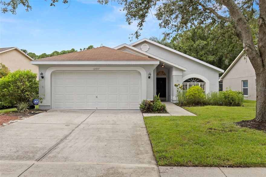 Welcome to this beautifully maintained 3-bedroom, 2-bathroom pool home located in the gated golf community of The Eagles in Odessa. Situated on a serene conservation lot with peaceful pond views, this residence offers an open-concept layout with vaulted ceilings and abundant natural light. Laminate flooring flows seamlessly throughout the entire home, providing a warm, cohesive look and easy maintenance. The kitchen is thoughtfully updated with granite countertops, stainless steel appliances, a breakfast bar, and a cozy eat-in area perfect for casual dining.
The spacious primary suite features an upgraded en-suite bathroom with dual vanities, a soaking tub, and a separate tiled shower. Two additional bedrooms and a full guest bath complete the functional and inviting floor plan. Step outside to your private screened-in pool area and enjoy tranquil views from the fully enclosed patio—ideal for year-round entertaining or quiet moments in the Florida sun.
Located in a meticulously maintained, guard-gated community offering two golf courses, walking trails, and convenient access to nearby shopping and dining, this home delivers both comfort and lifestyle in one of Odessa’s most desirable neighborhoods. With low HOA fees and no CDD, it’s truly move-in ready and waiting for its next owner.