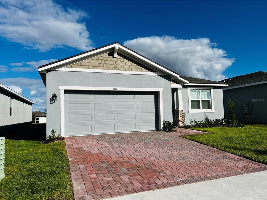 Beautiful BRAND NEW 1 story single family house with LOTS OF UPGRADES! Be the first to live in this 4 bedroom, 3 bathroom home at Soleil at Westside, a brand new and quiet community that offers easy access to restaurants and plenty of shops, just a few minutes to the Disney World complex. Its in the middle of the magic, near world-famous theme parks and nonstop entertainment, recreation, shopping and cuisine. This 2,209 sq. ft. floorplan offers attached 2 car garage with living with space for your daily routine, entertaining or just quiet weekends at home plus all appliances (including washer and dryer). The large combined great room, dining area and kitchen with breakfast bar are the perfect size and layout for cooking, eating and gathering.  The owner’s suite, the guest suite as well as bedrooms 2 and 3 offer quiet, comfort, privacy and style. Long term rental only. Zoned for Westside and Celebration High. Available for immediate move in.