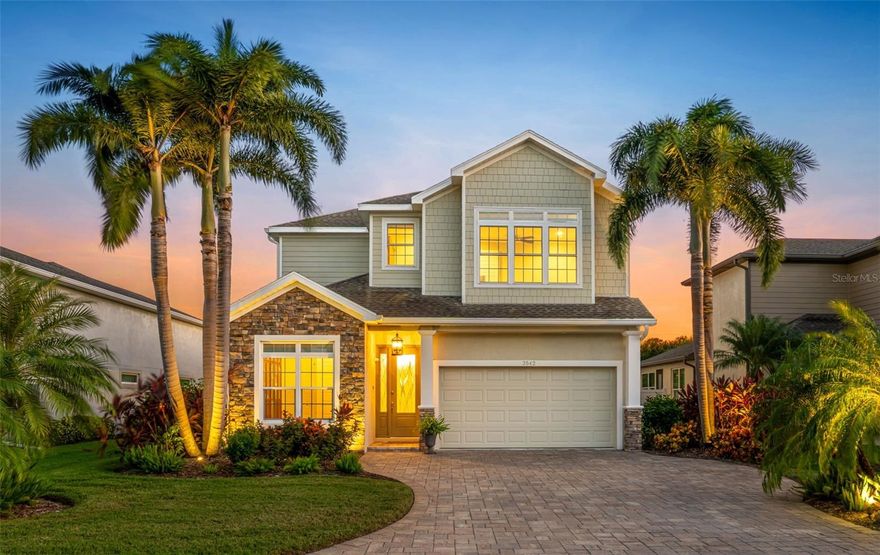 Welcome to this exceptional, spacious and luxurious residence. Upon entering the glass front door you will be swept away by the open space, natural light and beautiful hardwood floors. Living space overlooks your own resort style backyard with a heated lap pool and privacy surrounded by tropical landscaping and outdoor grill station/bar. The heart of this home is a state-of-the-art gourmet kitchen with a culinary designed masterpiece featuring a Wolf six-burner gas range, a Sub-Zero refrigerator, Fisher Paykel dishwasher, Miele built-in coffee maker and high-end custom cabinetry. One bedroom located on the main floor, 3 additional bedrooms including owners suite are located upstairs. Additional feature is a huge loft/bonus room with a kitchenette suited as a in-law's suite, game room or gym. Owners suite is spacious and has a large balcony overlooking the pool and back yard. Exclusive spa like bathroom with a stunning soaking tub, double vanity, jets in shower and ample space with 2 separate walk in closets. Many other upgrades include: high-efficiency solar roof (2021) in ground gas tank, impact windows, house water filter, tall ceilings, garage electric-car charger. This home offers generous space for comfortable Living & entertaining. Bring your boat or RV, not in HOA, no flood insurance required. Prime location within minutes to the Legacy Trail, top rated Schools, shopping, dining and famous beaches.