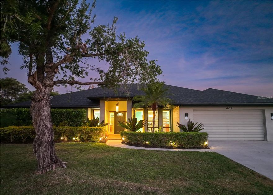 Experience the Sarasota lifestyle in this move-in-ready pool home, ideally situated on a wide canal in the sought-after Forest Lakes South community in South Gate Ridge. With a NEW ROOF (2025) and AC (2019), this residence offers peace of mind along with scenic water views.

Interior: The bright, open floor plan features vaulted ceilings, skylights, and tile flooring throughout the main living areas. The kitchen is the heart of the home, showcasing granite river-rock countertops, a large center island, stainless steel appliances, and a dedicated coffee and wine station, all open to the living and family rooms. The split-bedroom layout provides privacy, with the primary suite offering direct pool access and tranquil water views. A fourth bedroom near the entry works well as a home office or guest room.

Outdoor Living: Sliding glass doors lead to the screened lanai and pool overlooking a wide canal and lake, a relaxing setting for morning coffee or evening gatherings.

Location: Located in the heart of South Gate Ridge, just 5 miles from downtown Sarasota and 7 miles from Siesta Key Beach, with easy access to shopping, dining, and outdoor recreation. Red Bug Slough Preserve is minutes away, offering trails and natural scenery.

Key Features:
Preferred flood zone (lenders typically do not require flood insurance), no HOA or deed restrictions, central Sarasota location close to beaches, parks, and downtown.
A well-located, water-view home in a quiet, tree-lined neighborhood, ready for its next owner.
Explore the NARRATED VIDEO TOUR AND 3D VIRTUAL TOUR via the links provided.