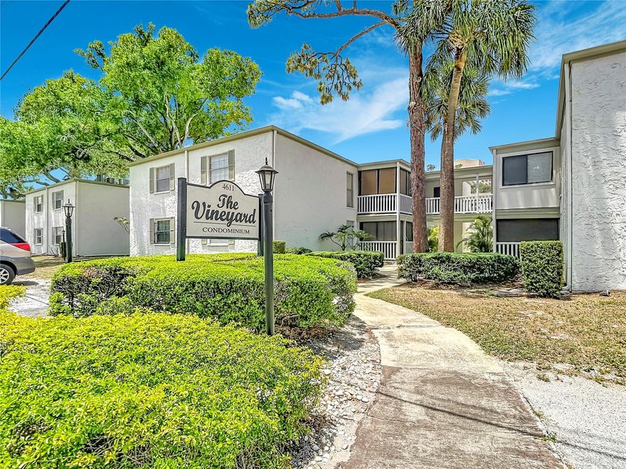 Adorable and Affordable condo in the Westshore District of South Tampa!  Rarely available 2 bed 2 full bath condo with spacious kitchen equip with newer solid wood cabinets and newer appliances.  Luxury Vinyl Plank flooring throughout the open living/dining space that leads out to the private screened in patio with storage closet.  Spacious bedrooms also offer seamless LVP flooring with both bathrooms beautifully updated.  Walking distance to Westshore Mall with loads of shopping, restaurants and movie theater.  Short distance to Tampa's upscale International Mall and Spruce St with high-end restaurants, Tampa International Airport, Hyde Park, Water Street, Downtown, Harbour Island and University of Tampa.  Just a short drive to fabulous downtown St Pete and 30 mins to the beautiful gulf beaches.  The is an end unit which provides sound privacy and views. Zoned for the top public schools in Hillsborough County.  Community pool, water, roof, building exterior, grounds maintenance, pest control, and both flood and public insurance are all included in the HOA! Community has reserved parking and ample guest parking, and the laundry facility is located only two doors from unit.  Schedule your private and make this your new home today!