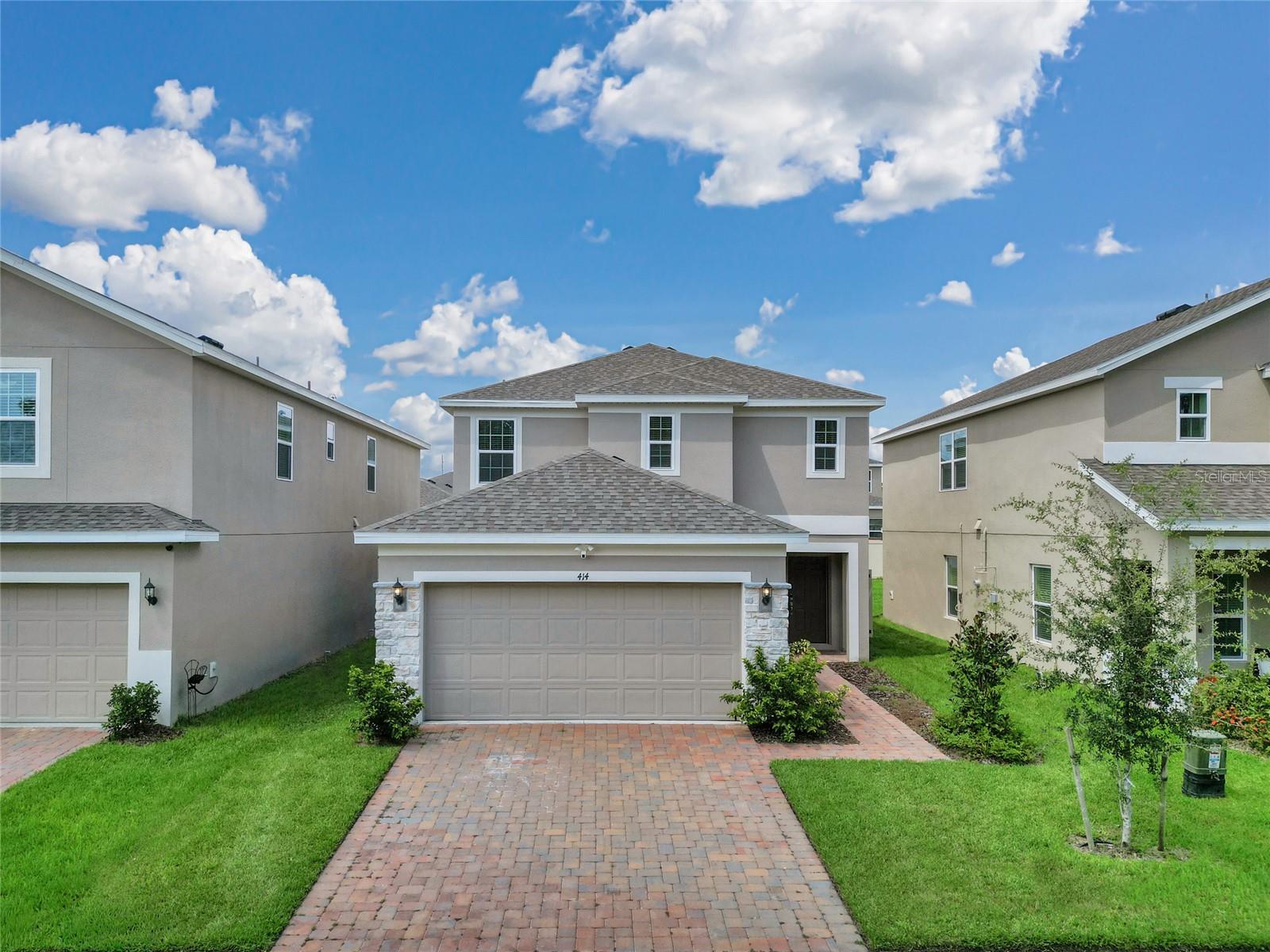 This adorable home offers an open-concept design with 4 Bedrooms, 2.5 Baths, 2 car Garage AND includes Study/Den with french doors! The stunning kitchen features 42" upper cabinets with crown molding, granite countertops, tile backsplash, kitchen island, pantry closet, and stainless steel appliances including refrigerator. The primary bedroom includes a lovely en-suite with spacious walk-in closet, dual sinks, granite countertops, and a luxurious shower. Rent includes Washer & Dryer, fireplace and custom closets. Energy efficient and smart home technology. Outside you will find a large fenced back yard that was just sodded and the two-car garage includes an additional storage area. Pets are allowed with a pet fee. Horse Creek amenities include resort-style Pool and Playground, and is close to the popular Posner Park with dining, shopping and Imax theater. Must make 3 x rent. Application fee is $75.