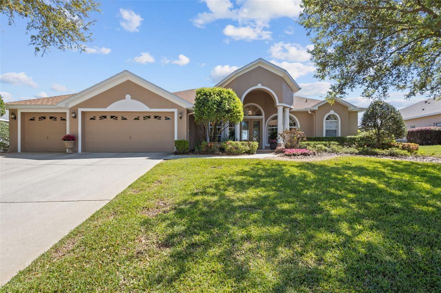 Welcome to LAKE JOVITA Golf & Country Club, where luxury living meets breathtaking golf course views! This fully UPDATED 4-bedroom, 2-bath home with a 3-CAR GARAGE sits on nearly HALF AN ACRE, perfectly positioned on the 3rd HOLE of the North Course, offering privacy, space, and sweeping fairway views. From the moment you arrive, the IMPRESSIVE curb appeal sets the tone - elegant pavers guide you to stunning double glass entry doors that flood the home with natural light making it bright and cheerful throughout the day. Inside, rich wood flooring runs through the living areas and bedrooms. TRAY ceilings and double crown molding elevate the spacious living room. The designer kitchen is both stylish and functional, featuring granite countertops, a 2024 GE Café refrigerator, and a 2024 Bosch dishwasher - perfect for everyday living and entertaining alike. Retreat to the expansive primary suite, featuring its own tray ceiling, privately located on the entire WEST wing of the home. This serene space features an electric fireplace, DUAL closets (including a walk-in), and a versatile dressing area. The spa-inspired ensuite is a true showstopper, featuring a freestanding soaking tub, seamless designer tile throughout, dual vanities, and a luxurious quartz countertop. Additional bedrooms continue the upscale feel with wood flooring, while the secondary bathroom has been beautifully upgraded with MATCHING tile, quartz, and a frameless glass shower. Step outside and prepare to be impressed: your fully screened outdoor OASIS delivers PANORAMIC golf course views, creating the perfect setting for morning coffee, sunset dinners, or relaxing evenings with your favorite drink in hand. Peace of mind comes included with a NEW ROOF (2024) and a water softener (2022), plus the washer and dryer convey with the home. LIVING in Lake Jovita Golf & Country Club means enjoying a true RESORT-style lifestyle with access to two championship 18-hole golf courses, on-site dining, pickleball, tennis, basketball courts, a fitness center, park, and dog park - all within a secure, gated setting. Conveniently located with easy access to major highways and everything the Greater Tampa Bay area has to offer. This is more than a home - it’s a golf course retreat designed for those who appreciate style, comfort, and an elevated way of living. Come experience it for yourself!