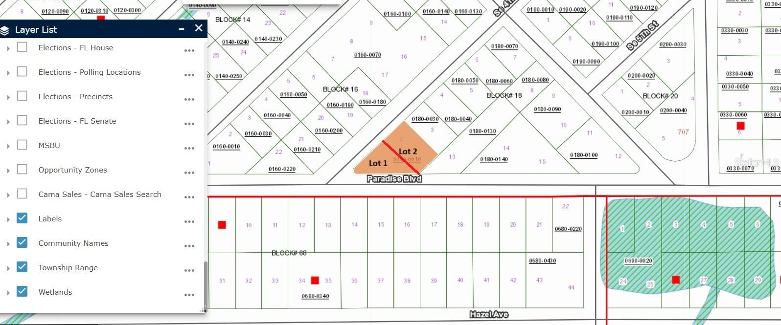 PARADISE LAKES SUB - Land