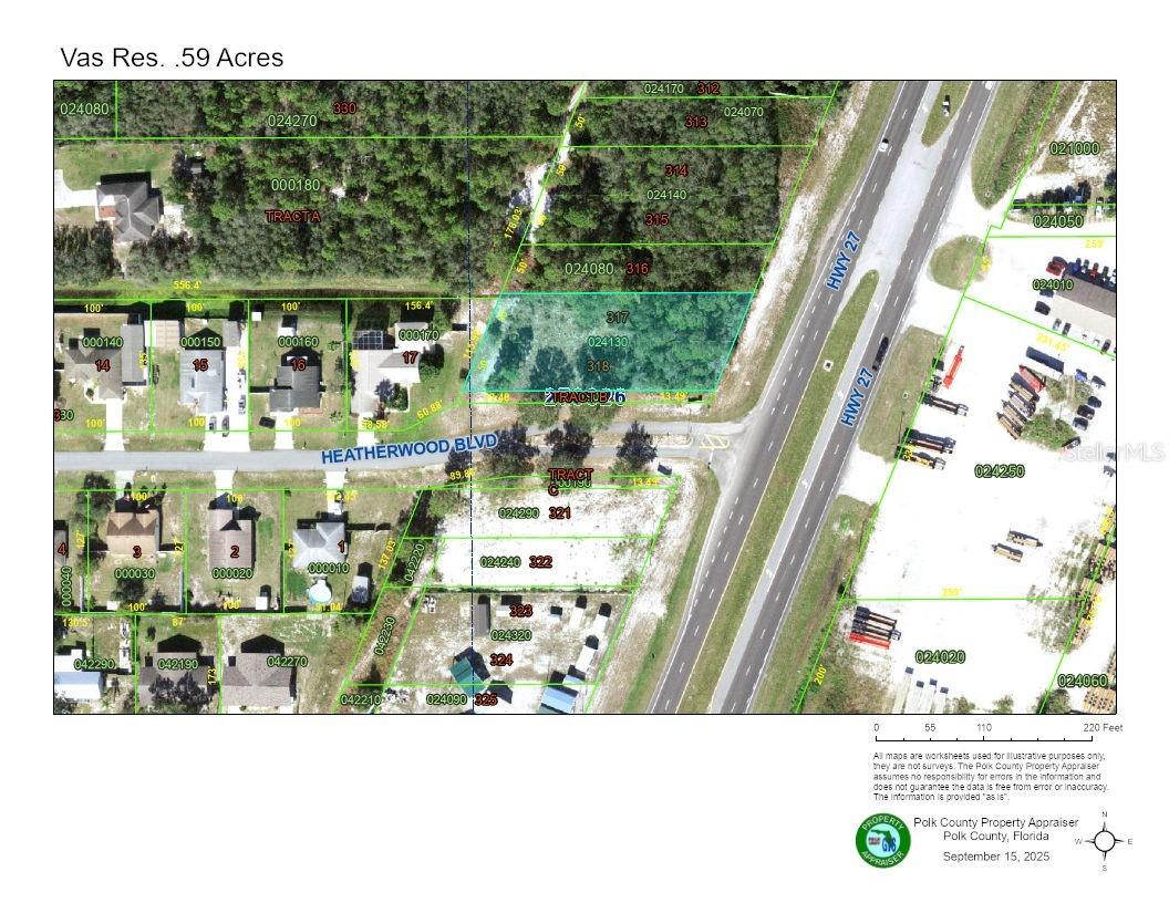 Great opportunity to own a .59 acre lot of land in the Lake Wales, Florida. This residential parcel is conviently locate on Hwy 27 at the entrance of the Heatherwood Subdivision. Parcel offers offers plenty of space to build you rdream home.Conveniently located with access to nearby highways, schools, lakes, stores and restuarnts. Great opportunity for future development or long-term investment. ownwer will includes stamped home plans with the purchase. Whether looking to build or hold, the location offers lots of potential. All information provided is deemed reliable and should be independently verified.