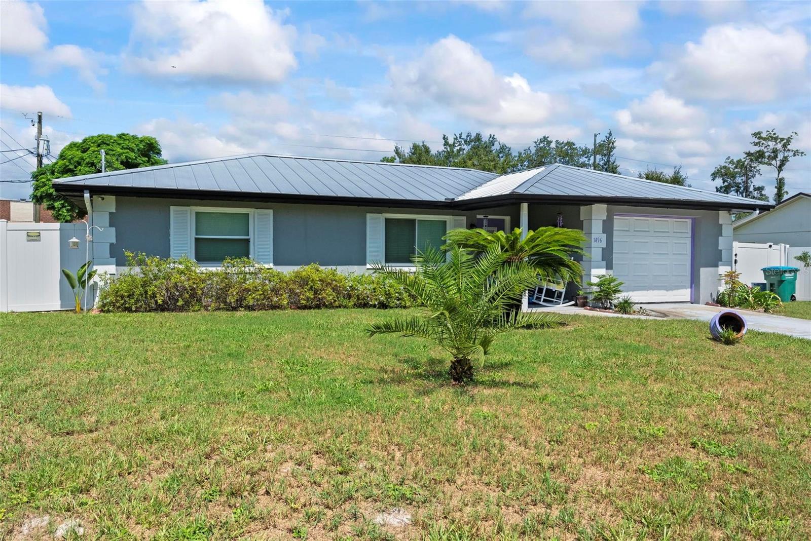 Metal Roof 2023 | New Windows 2022 | Fully Fenced Yard
Welcome to this charming 3-bedroom, 2-bath home located in a friendly neighborhood within walking distance to Dewey O. Boster and Manny Rodriguez parks—perfect for enjoying the Florida lifestyle. Situated on a quiet, established street with no HOA
Inside, you'll find a beautifully designed layout with tasteful color choices, granite kitchen countertops, and plenty of natural light throughout. The home is equipped with a full security system, new windows installed in 2022 and a durable metal roof completed in November 2023 for peace of mind.
Step outside to a fully fenced backyard featuring vibrant landscaping, an above-ground pool, and a concrete pad ideal for cookouts and weekend gatherings. There's also a new shed set on stable pavers, built to last for years to come.
This property offers comfort, charm, and functionality in a great Deltona location.
Enjoy easy access to I-4, nearby schools, parks, and shopping, making this home ideal for commuters and families alike. With a south-facing front exposure, this residence presents a fantastic opportunity in a growing area of Deltona. Schedule your private showing to see this incredible opportunity! Some photos are virtually staged.