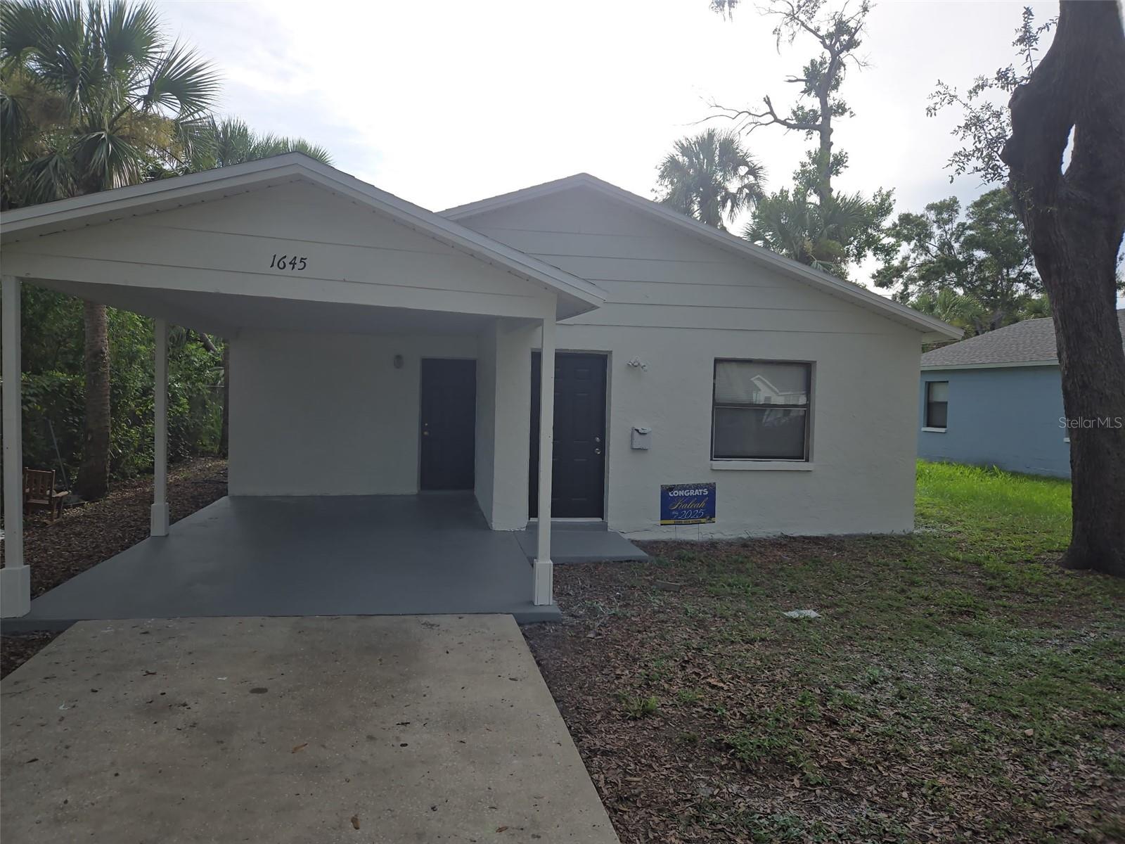 Welcome to this beautiful 3-bedroom, 2-full bath ranch-style home located in the heart of St. Petersburg! Perfectly blending comfort and convenience, this home offers a spacious layout ideal for both relaxing and entertaining. Enjoy the ease of off-street parking, a covered carport, new exterior paint, and a large backyard - perfect for pets, play, or outdoor gatherings. Inside, you’ll find stainless steel appliances, a full-size stackable washer and dryer, and plenty of storage throughout. The generous primary suite features a sizable walk-in closet, while the other two bedrooms offer flexibility for family, guests, or a home office. With quick access to I-275, commuting and getting around the Tampa Bay area is a breeze. Don’t miss out on this move-in-ready gem in a convenient St. Pete location. Schedule your private showing today!