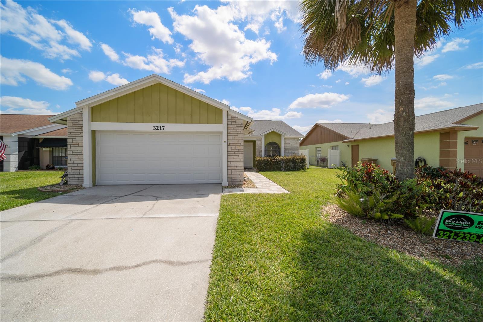 Beautifully maintained 3-bedroom, 2-bathroom pool home is move-in ready and offers the perfect blend of comfort, style, and convenience. Inside, you'll find a spacious layout with tile flooring throughout, fresh paint, and updated bathrooms. The kitchen features granite countertops, stainless steel appliances, and a charming breakfast nook with a large arched window that brings in plenty of natural light. The open-concept living area flows seamlessly to the screened-in private pool and patio, perfect for relaxing or entertaining year-round. The fenced backyard adds privacy, and the two-car garage offers plenty of room for storage or a workspace. Pool service and landscaping are included with the rent, providing a stress-free living experience or an easy investment opportunity. Located close to major highways, shopping, and world-famous theme parks, this home is a fantastic option whether you're looking for a primary residence or an income-generating property.