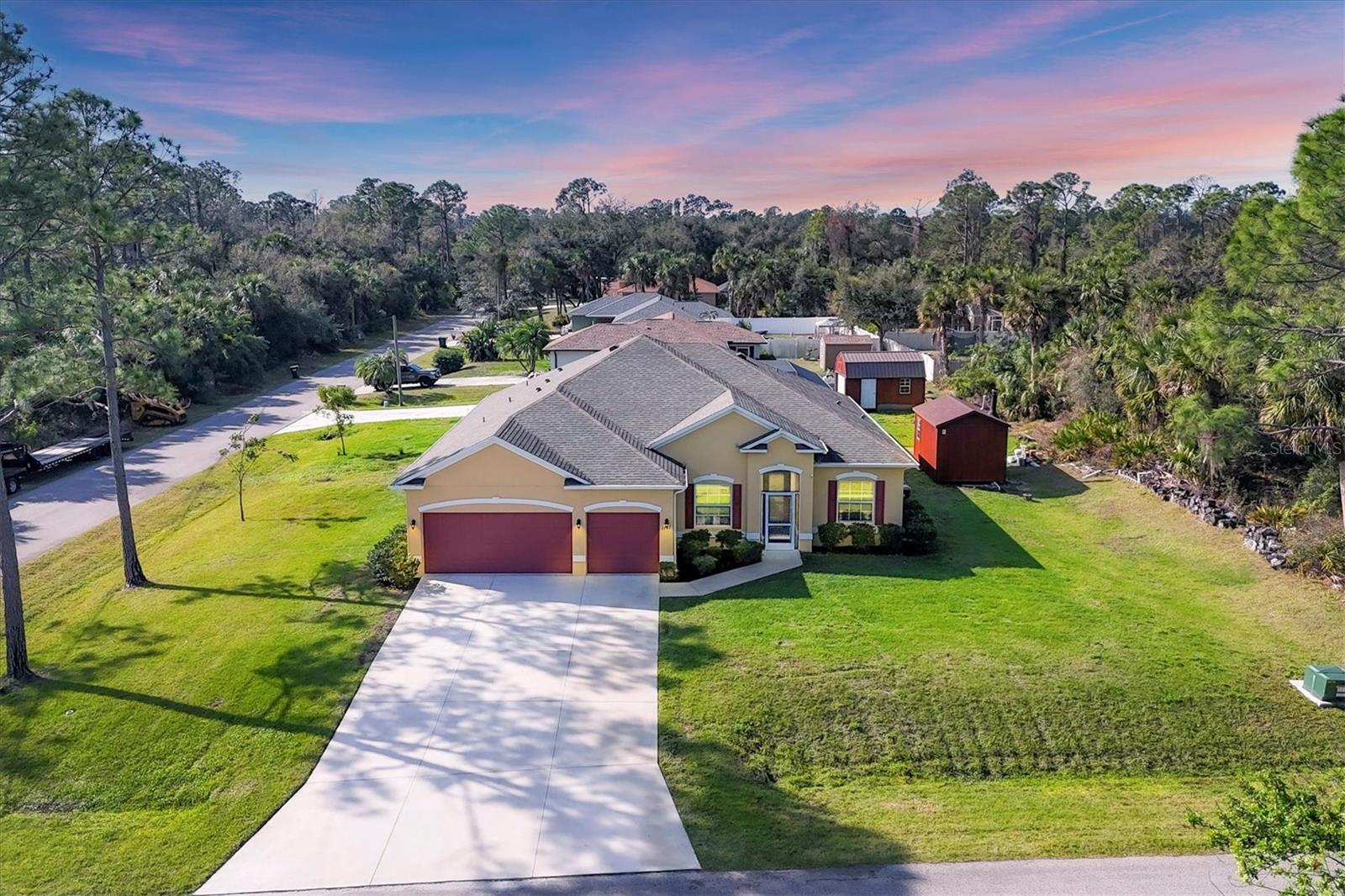HOME OF YOUR DREAMS!
House set on over 0.5 acre plus additional 2 parcels on the right 0.6 acre making a total 1.1 acre of land. YOU CAN BUILD AND SUBDIVE TWO MORE HOMES ON THE ADDITIONAL PARCELS ON THE RIGHT SIDE! Please see the DRONE pictures.
THE HOUSE IS BEING SOLD AS $599,000. If the buyer will consider 2 additional parcels on the right side of the property (refer to pictures #5 those 2 lots will be sold for additional price $42,500 in total) or will be subdivided at the closing from the house sale for separate sale.
NOT FLOOD ZONE! POOL HOME! OUTSIDE HEATED JACUZZI! NEW BUILD SAUNA!3 CAR GARAGE WITH ADDITIONAL PARKING ON THE LEFT SIDE OF THE HOUSE!Video Surveillance Around the House!NO HOA, NO CDD!
Imagine waking up every morning in this stunning Northport home, BUILT 2021, with 4 bedrooms, 3 bathrooms, plus an office, where every corner is designed for comfort, elegance, and relaxation.
Separate connection to the house GENERATOR! Beautifully landscaped land, this 2021-built gem offers the perfect blend of modern luxury and peaceful seclusion minutes away from WELLEN PARK AND NEW BUILT COSTCO. With 4 spacious bedrooms and 3 sleek bathrooms, you’ll have all the space you need for both family life and entertaining.Sprinkler around the house.
Picture yourself enjoying a morning coffee by the Heated Pool or winding down in your private sauna after a long day. This home is made for those who love to live in style, from the gourmet kitchen to the expansive living areas that flow effortlessly, creating a warm and welcoming atmosphere. And when you’re not inside, you can take full advantage of the lush, open grounds surrounding you, perfect for hosting gatherings or simply relaxing in your own private retreat.The 3-car garage means there’s room for everything you need, and with a location that’s just minutes from all the best Northport, you’re truly getting the best of both worlds. This isn’t just a house; it’s a lifestyle. Make it yours today; your dream home is waiting for YOU!