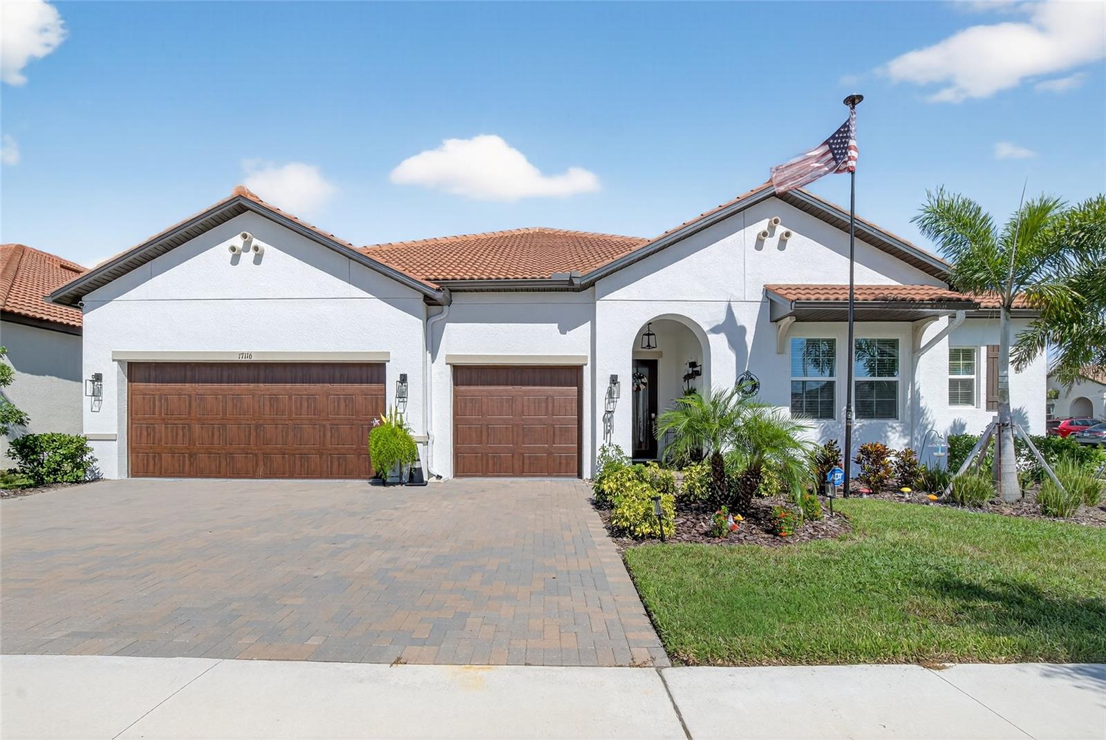 Experience resort-style living in Medley at Southshore Bay, a premier 55+ active adult community! This elegant 4-bedroom, 3-bathroom home with a 3-car garage showcases an open floor plan filled with high-end finishes and luxury tile plank flooring throughout.
The heart of the home is the expansive kitchen, featuring quartz countertops, modern cabinetry, stainless steel appliances, a large center island, and both a walk-in and butler’s pantry for added storage and prep space. The kitchen flows effortlessly into the dining and living areas, creating the perfect atmosphere for everyday living and entertaining.
The split-bedroom design offers privacy for everyone. The spacious primary suite includes a spa-like ensuite with dual vanities, a large walk-in shower, and an oversized walk-in closet with direct access to the laundry room. Bedrooms 2 and 3 share a convenient Jack-and-Jill bath, while Bedroom 4 is tucked away with a nearby full bath—ideal for guests or in-laws.
Step outside to your private retreat featuring a luxurious pool and spa surrounded by a large screened-in patio with tiled flooring and cooling ceiling fans—perfect for relaxing afternoons or hosting gatherings year-round.
Life in Medley is about more than just the home—it’s about the lifestyle. Residents enjoy both manned and unmanned gated entrances for secure, easy access, as well as golf-cart friendly paths and trails for exploring the community. The private clubhouse is the social hub, offering a café and bars, billiards, card and game rooms, a formal ballroom for special events, and a central mail kiosk. Outdoor recreation abounds with pickleball and bocce courts, a dog park, walking trails, and a resort-style heated pool—all just steps from the incredible 5-acre Metro Lagoon by Crystal Lagoons®.
With HOA fees covering internet, basic cable, lawn care, mulching, and trimming, you can spend less time on chores and more time enjoying the endless activities at your fingertips.
This move-in ready home offers the perfect blend of luxury, convenience, and community—where every day feels like a vacation.