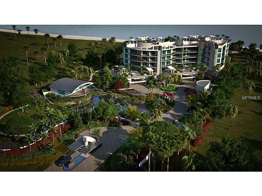 Now under construction - Don't miss the final opportunities. The 16 residences of Aria are nestled on 300 ft. of beach on Longboat Key's desirable south end. Built to the latest construction codes the five acre estate community is gated with lushly landscaped gardens, 1/2 mile walking path, lagoon view wellness center, and meticulously restored 1935 beachfront Residents Club. This Adagio floor plan features private elevator access, service elevator, floor to ceiling glass doors with corners opening to the gulf, and spacious gulf and garden terraces with expansive views which blur the lines between indoors and out. Flexible floor plans allow for some customization prior to construction. Miele appliances, custom solid wood cabinets, oversized kitchen islands and private oversized 2 car dehumidified garage. The elevated gulfview community pool with sculptural rain curtain & spa and well equipped Wellness Center make Aria truly unique. Resident caretaker & community concierge insure personal service is just a phone call away. Completion Fall 2015. Taxes as shown are for existing estate and will change post closing.