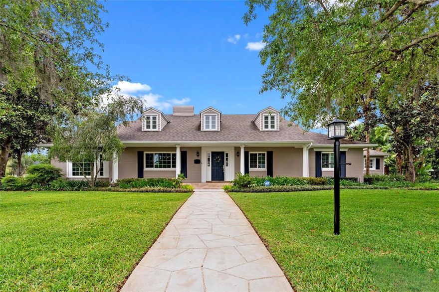 One or more photo(s) has been virtually staged. Five-bedroom, 3900+ sq ft pool home with 3 car garage on a large corner lot in the sought -after Park Grove neighborhood near Lake Maitland and Park Avenue. 
Great Room consists of a Family Room area with a wood-burning fireplace and tray ceilings and a Sun Room area with bay windows and french doors overlooking  the pool deck. 
Kitchen bordering the spacious Great Room Area, features a cooking island and custom teak counters with a closet pantry and an extra 7’ x 5’ storage area/dry bar and is adjacent to a butler pantry and laundry room.
The luxurious Primary Suite, that opens to its own deck over the back yard and pool deck, features a coffered ceiling, a very large walk-in closet as well as additional closet space. 
The large Primary Bath contains dual vanities, whirlpool tub, and separate shower. 
The Second Bedroom Suite includes an en-suite bathroom, built in shelves and a corner window niche for make-up or a reading/work area. 
Bonus Room with bay windows, built in shelves/entertainment center and dual closets has been utilized as an extra bedroom or as a gaming area. 
The Living Room, with a wood burning fireplace, is adjacent to the entry foyer and opens to the Dining Room featuring bay windows that could also serve as a sizable and elegant office area. 
The entire home features recently finished wood floors. 3-zone central HVAC system and dual pane – energy efficient windows and updated, blown-in insulation in attic will keep you comfortable all year round. Recent roof update.

Near the Park Avenue Downtown District - Imagine a downtown where history, art, and nature blend seamlessly, creating a vibrant and welcoming community. Here, the past meets the present in every shop, event, and stroll down the Avenue. Residents feel a deep sense of pride and belonging, while visitors are drawn to the charm and warmth that define our town.