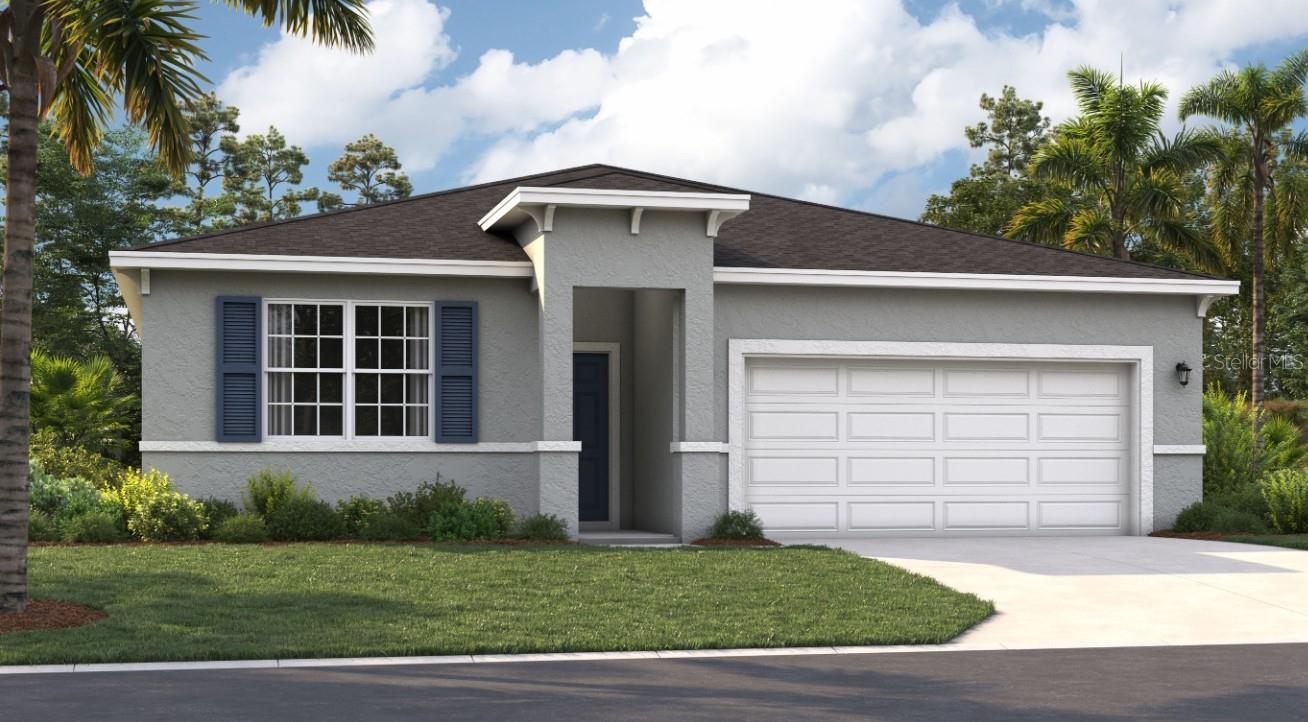 One or more photo(s) has been virtually staged. Beresford Woods is a vibrant community in historic DeLand, Florida! Close to Orlando and Daytona Beach, it offers modern amenities and the opportunity to enjoy Florida's natural beauty. Explore nearby shops, restaurants, and historic sites. Easily reach popular destinations with access to I-4, the Central FL GreeneWay, and the future DeLand Sunrail Station. For outdoor enthusiasts, Beresford Woods is a dream come true. Whether you enjoy biking, boating, hiking, picnicking, fishing, or any other outdoor activity, you'll find endless opportunities at the nearby local parks. Just 2 miles away, Lake Beresford Park features a variety of hiking trails, two pavilions, two playgrounds, and even a 1.8-mile multi-use trail that connects to the popular Spring-to-Spring Trail. If you prefer to stay close to home, enjoy lounging by the community pool or relaxing in the cabana.
The Juniper offers the perfect combination of modern design and practical living. From its spacious two-car garage to an inviting outdoor deck, this home accommodates all your living needs while keeping up with today's style standards. Three main-level bedrooms located at the front of the home have access to a double-vanity bathroom and a laundry room across the hall, all thoughtfully designed for comfort and convenience! Venture further into the open-concept kitchen and dining room, perfect for gathering for dinner parties or holiday feasts, and after dinner, take advantage of the spacious 17x17 living room for quality time. The roomy primary suite includes a private bath with split vanities, a walk-in shower, a closet, and a water closet. Enjoy all these features and the Florida sunshine from the enclosed patio.