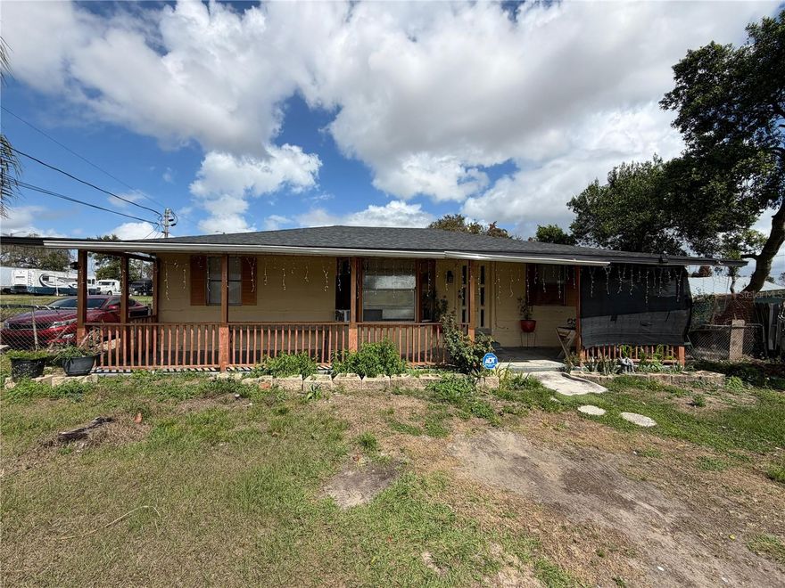 Don’t miss this opportunity to own a 3-bedroom, 1-bath home situated on a generous 0.26-acre lot in the growing area of Haines City. Offering 916 sq ft under air and 1,264 total sq ft, this property combines functionality, outdoor space, and future potential.
The home features a covered front porch and a spacious yard with ample room for parking, recreation, or expansion. Recent and ongoing improvements are being completed, making this a great opportunity for buyers looking for a move-in ready home with added value.
The oversized lot provides flexibility rarely found at this price point—ideal for storing work vehicles, boats, or creating your own outdoor oasis. Conveniently located near major roadways, shopping, dining, and local amenities, this property offers both accessibility and space.
Whether you're looking for a primary residence or a smart investment, this home presents a unique opportunity in a rapidly growing market.