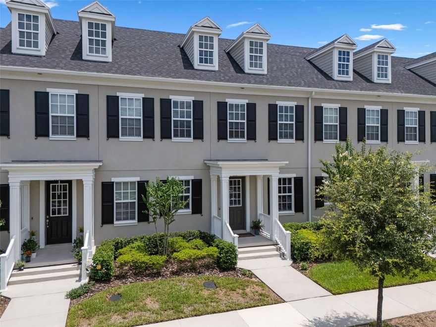 Beautiful Colonial-style townhome available for rent in Celebration’s desirable Island Village. This home features real hardwood floors, high ceilings, and recessed lighting that create a bright and welcoming atmosphere throughout. The open floor plan offers an ideal layout for everyday living and entertaining.

The kitchen is thoughtfully designed with light cabinetry, tile backsplash, an undermount sink with gooseneck faucet, and a full suite of black and stainless steel appliances, including a gas cooktop and oven, vented microwave, dishwasher, and refrigerator. The dining area opens to a private patio through sliding glass doors, leading to a brick-paved courtyard, perfect for enjoying Florida’s outdoor lifestyle.

Upstairs, the spacious primary bedroom includes two closets and an ensuite bathroom. Two additional bedrooms and a full bathroom complete the second floor, offering flexibility for guests, family, or a home office.

Island Village residents enjoy close proximity to shops, restaurants, and the community clubhouse featuring a fitness center, reception space, and resort-style pool. Celebration offers parks, playgrounds, and over 26 miles of walking and biking trails, along with a vibrant community calendar. Conveniently located just minutes from downtown Celebration and approximately 15 minutes from Walt Disney World.

This rental opportunity combines classic style, modern features, and an exceptional location in one of Central Florida’s most sought-after communities.