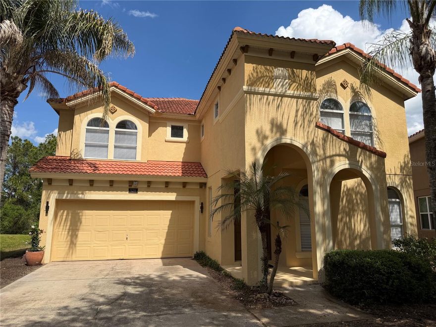 If you are looking for space and comfort or an investment in the vacation short term rental market you will want to see this home.  Newly renovated and ready to enjoy!  6 bedrooms with 5 full bathrooms and a loft area all on the second floor with both a living room area and great room open to the beautiful kitchen with granite counters and stainless appliances.  The butler pantry has a wine fridge and 2 tall cabinets for extras storage.  Updated fixtures and new hardware make the doors and cabinets stand out.  The pool and spa area is large and have new screens and an outdoor kitchen/grill area with an outside half bath. The resort style community pool features a graduated "walk in" for all the little ones that may be visiting plus a separate hot tub and outdoor games.  There is a sand volleyball court along with a beautiful community clubhouse with more game rooms, quiet sitting areas, exercise room with 24 hour access and so many extras.   Set an appointment today.
