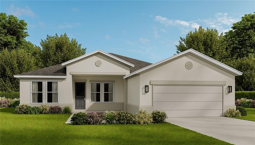 One or more photo(s) has been virtually staged. Under Construction. Award winning builder Spire Homes known for premier customer service and quality is now building an unbelievably priced new home on a full acre in Pine Ridge. Don't miss this  opportunity to purchase this wonderful home for only $390,000 on a wooded homesite!  Spire Homes Calusa plan showcases 1800 square feet of luxurious open, airy and spacious living area.  The elegant kitchen offers beautiful wood cabinetry, soft close drawers, gorgeous quartz countertops, subway backsplash tile, under cabinet lighting with dimmers, pendant lighting and so much more. Throughout the home you will enjoy the 9'4" ceilings, 8 ft. doors, 5.25" designer baseboards, complimenting wood window sills, a lifetime warranty on LVP flooring in the main living areas, dual pane low-E windows, a spacious, bright and light laundry room and so much more.  This three bedroom split plan offers wonderful privacy for family and guests.  This home has it all, but wait there's even more.  Imagine starting your day with coffee on the lanai or just relaxing and enjoying the view on your over 30 ft. long covered lanai! You won’t want to miss out on this wonderful home in the premier location of Pine Ridge with a completion date of summer 2026. Currently, color choices including cabinetry and flooring are available for a limited amount of time. 

Pine Ridge Community is the largest equestrian community in Citrus County and the Community Center has tennis and pickleball courts and other activities for your enjoyment. The close proximity to new shopping, dining, health care including the renowned Tampa General Hospital facilities, and access to the Suncoast Parkway is not only wonderful but makes the drive to Tampa seamless. The quaint towns of Crystal River and Homosassa are a short drive away, and both are fantastic for water and outdoor enthusiasts. You will enjoy fishing, kayaking, boating, manatee watching and outdoor waterside dining at many venues. For biking enthusiasts, the Withlacoochee State Trail has 47 miles of paved rail-trails.