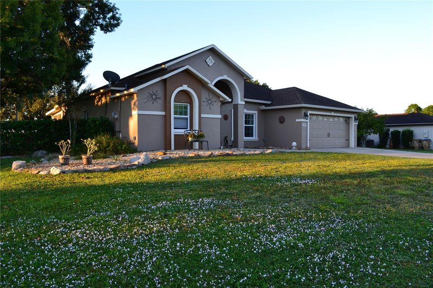 Welcome Home to Your Private Retreat-Where The Moment You Step Through The Front Door, You'll Feel Just A Little More Off The Grid. This Beautifully Maintained Home Features Soaring 9.4' Ceilings And A Desirable Split Floor Plan, Offering Comfort And Privacy For Everyone. Each Bedroom Boasts Its Own Walk-In Closet, And Recent Updates Allow You To Simply Move In And Add Your Own Personal Touch. Step Out To The Enclosed Screened Lanai Overlooking One Of The Largest Ponds In The Area- Your Own Outdoor Living Space Perfect For Relaxing, Entertaining, Or Connecting With Nature. The Fully Fenced Yard Provides Plenty of Space For Pets To Roam, While The Expansive Backyard Offers Ample Room To Add A Pool Or Garden Oasis. For The Adventurer At Heart, Enjoy Fishing Or Paddling Your Canoe Across The Tranquil Pond Right Behind Your Home. And For Those Who Love Fresh, Homegrown Flavor, The Property Includes An Avocado Tree Ready To Harvest Each September, Two Mango Trees, And A Lime Tree- The Perfect Ingredients For Living Your Florida Dream! Don't Miss The Chance To Make This Peaceful Retreat Your Next Home- Schedule Your Private Showing Today And Experience It For Yourself!