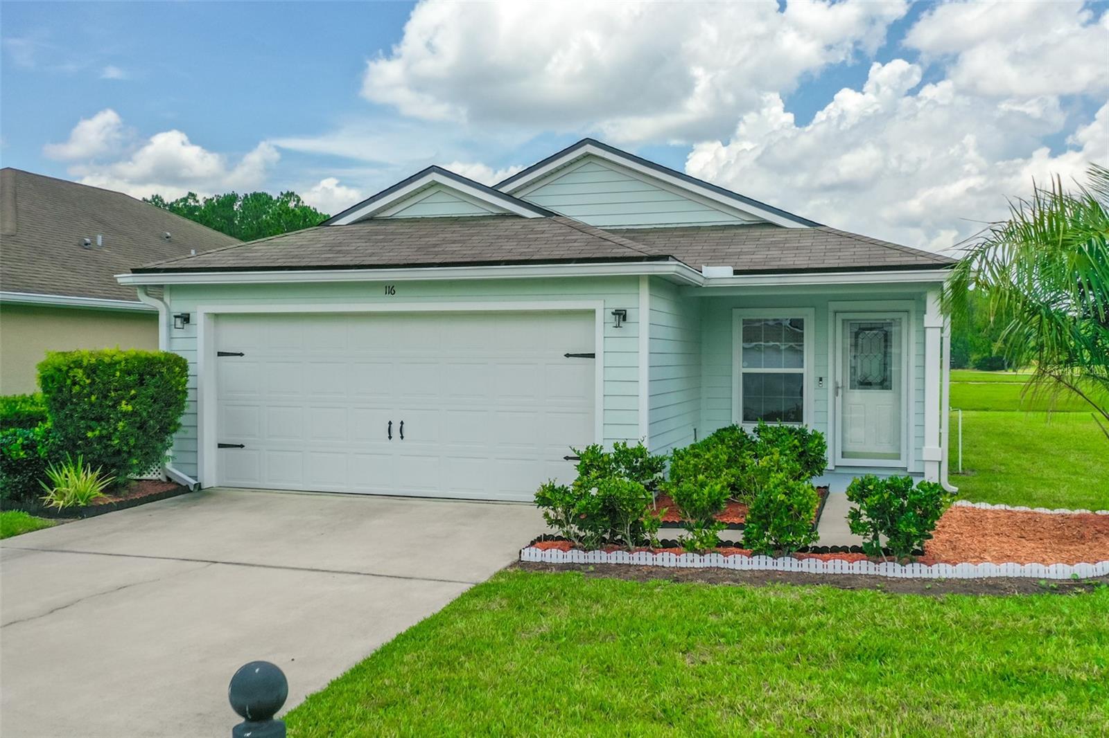 Welcome to your dream home in the desirable Grand Reserve community! This beautifully 3-bedroom, 2-bath residence offers elegant living with scenic golf course and creek views right from your backyard. Enjoy a host of premium features, including a natural gas range, instant gas water heater, smart home technology, soaring high ceilings, and a half-glass entry door complemented by a stylish glass storm door. The home also boasts upgraded lighting and ceiling fans throughout, and a cozy electric fireplace in the primary suite—complete with a spacious walk-in closet and a sleek walk-in shower. Step outside to beautifully landscaped surroundings and tranquil outdoor living with direct views of the lush fairways and serene creek.
The Grand Reserve community offers resort-style amenities such as a large pool, championship golf course, clubhouse, bocce ball and pickleball courts, a fully equipped fitness center, outdoor cooking space, and more.
Don't miss your chance to enjoy luxury living in this exceptional neighborhood—schedule your tour today!