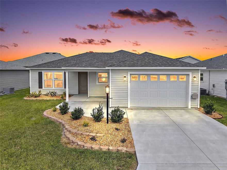 Experience the best of Florida living in this NEWLY BUILT (2025) 2-bedroom, 2-bath Paradise Found PRIVATE POOL HOME, where MODERN DESIGN and OUTDOOR ENJOYMENT come together seamlessly! Located in the VIBRANT Village of Waters Edge - JUST MINUTES to BOTH Sawgrass Grove and the NEW Eastport Town Square with shopping, dining, and live nightly entertainment! ENHANCED TIERED HARDSCAPING accented by STONE landscaping beds, a CHARMING front porch, and a COVERED entry create striking curb appeal and welcome you to this AMAZING home! Step inside to a BRIGHT, GENEROUS foyer where STUNNING LUXURY VINYL PLANK flooring flows seamlessly throughout the main living areas. HIGH VAULTED ceilings paired with an OPEN CONCEPT design create an AIRY, EXPANSIVE atmosphere ideal for both everyday living and entertaining. At the heart of the home, the chef-inspired kitchen is sure to impress with CRISP WHITE SHAKER cabinetry, SLEEK QUARTZ countertops, STAINLESS STEEL appliances including GAS cooking, a spacious PANTRY closet, and a large COUNTER-HEIGHT breakfast bar - perfect for casual dining and gathering with guests. Sliding glass doors from the living room open effortlessly to your PRIVATE OUTDOOR RETREAT, where the LANAI and POOL area create a true FLORIDA OASIS! This inviting outdoor living space features painted pool decking and surrounding CUSTOM CURTAINS and FENCING that provide a serene and SECLUDED atmosphere for year-round enjoyment. Whether swimming in the sparkling pool, sunbathing poolside, hosting guests, or simply unwinding with your morning coffee or evening cocktail, this OUTDOOR SANCTUARY is perfectly designed for embracing Florida’s indoor-outdoor lifestyle! Back inside, retreat to your luxurious primary suite boasting DOUBLE windows and a SPACIOUS WALK-IN closet. Its ensuite bathroom features WHITE SHAKER cabinetry with QUARTZ top, WALK-IN shower, and a LINEN closet. A SPLIT FLOOR PLAN, places an additional bedroom and bath across the house, creating a PRIVATE guest wing and/or quiet home office. Bedroom two showcases DOUBLE windows, a built-in closet, and a QUEEN MURPHY BED with CUSTOMIZED CABINETRY and SHELVING. The second bathroom features a WHITE SHAKER vanity with QUARTZ top, tub and shower combination, and a hallway LINEN closet. For both function and CONVENIENCE, there’s also an INTERIOR LAUNDRY closet near the kitchen. Completing the package is an 18’x21’ garage with additional WHITE SHAKER cabinetry and boasting PLENTY of room for all of your parking and storage needs! DON’T MISS YOUR OPPORTUNITY TO OWN THIS INCREDIBLE HOME! The contemporary Village of Waters Edge lies directly across from the NEW Eastport Town Square with easy access to shopping, dining, and live nightly entertainment! Close to Olympia Regional Recreation Center; Waters Edge, Saluki, Shady Brook, and Moultrie Creek Pools and Neighborhood Recreation Centers; Shallow Creek Championship Golf course; Beautyberry, Honeysuckle, and Bellaire Executive Golf Courses; Farragut Softball Complex; Boosters Bar and Grill; and Sophie Doodles Canine Park for your furry friends; Also near Magnolia Plaza and Sawgrass Grove, where you’ll find additional shopping, dining, and entertainment options! PLEASE WATCH OUR WALKTHROUGH VIDEO of this FANTASTIC POOL HOME in an AMAZING LOCATION and CALL TODAY to schedule your private showing or virtual tour!