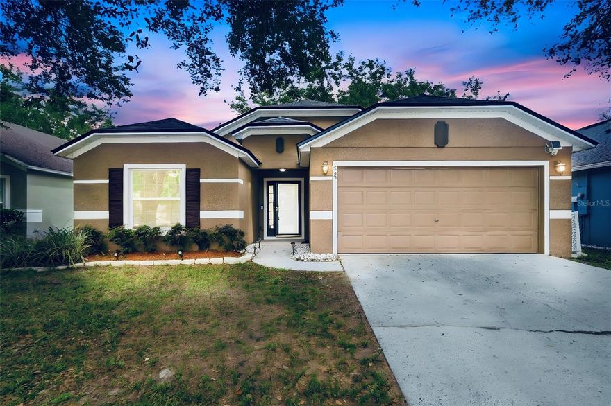 One or more photo(s) has been virtually staged. Move-in ready and beautifully maintained 4-bedroom, 2-bath home located in the desirable Blue Springs Villas community. Situated on a quiet cul-de-sac and bordering the community park and playground, this home offers both privacy and convenience.

The spacious open floor plan is ideal for entertaining and everyday living. The upgraded kitchen features espresso cabinets with pull-out shelving, granite countertops, porcelain tile flooring, subway tile backsplash, and stainless steel appliances. There is both a formal dining area and an eat-in space in the kitchen.

The split-bedroom layout provides added privacy, and volume ceilings enhance the open feel throughout the home. The primary suite and additional bedrooms offer comfortable living space for family or guests.

Exterior features include a fully fenced backyard with a patio, perfect for outdoor enjoyment.

Conveniently located near Stetson University, historic downtown DeLand, shopping, dining, and area parks. Easy access to I-4 and approximately 30 minutes to nearby beaches.

Schedule your private showing today.