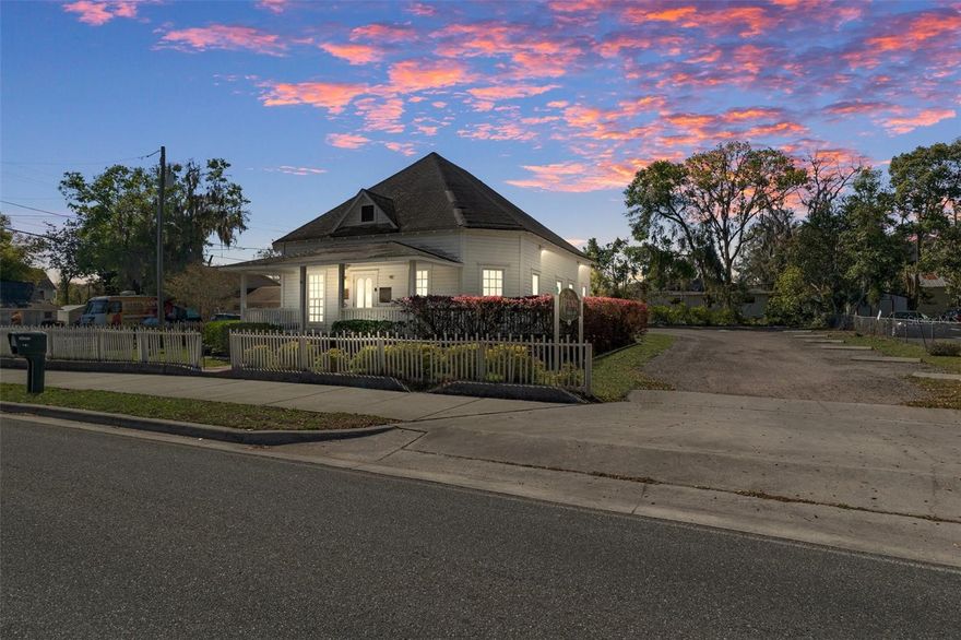 Nestled in Historic Downtown Inverness, the R.O. Hicks House stands as one of the oldest remaining landmarked homes, offering timeless charm and endless potential. Built in the early 1900s, this beautifully preserved property is a rare find, ready to be transformed into your dream business. Positioned on a .34-acre corner lot with high visibility along W Main Street/SR 44 (40,000 AADT), it offers unparalleled access and downtown prominence. The 1,600 SF main building features high ceilings, a grand room, a kitchen, two restrooms, and original hardwood floors, while a 350 SF converted garage serves as a private office or potential rental space. A true downtown rarity, the property includes 17+ on-site parking spaces with Handicap, ensuring seamless access for customers and clients. Steps from shops, restaurants, Citrus Memorial Hospital, the Citrus County Courthouse, and City Hall, it also connects to the Depot District, Liberty Park, and the Withlacoochee State Trail, drawing eco-tourists and visitors from around the world. As part of the Tampa–St. Petersburg–Clearwater MSA, Citrus County is booming, with population growth expected to reach 350,000 by 2030. The $135 million Suncoast Parkway expansion is further fueling regional development. Whether you envision a boutique, artisan studio, tea house, bakery, or live-work space, the possibilities are endless. Zoning encourages creative business ventures, making this a once-in-a-lifetime investment. Step into history, embrace opportunity, and bring your vision to life in this charming downtown gem!

Disclaimer: All information provided herein is for marketing purposes only and is not guaranteed for accuracy. Prospective buyers or tenants are encouraged to conduct their own independent due diligence. The seller, broker, and associated parties make no representations or warranties, expressed or implied, as to the accuracy or completeness of this information. All dimensions, zoning details, financial data, and other property-related facts should be independently verified. Please consult with appropriate licensed professionals before making any investment or purchasing decisions.