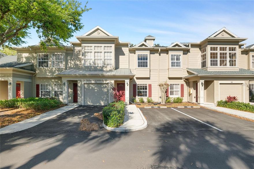 Welcome to this delightful two-story townhouse in University Park — a coastal-inspired, maintenance-free retreat in a gated community. Bright and airy, the 1,168 sq. ft. floorplan offers 2 generously sized bedrooms, 2.5 baths, and thoughtful storage including an under-stair closet, linen closet and in-unit laundry. The main level features ceramic tile through out an open living/dining area, convenient half bath and a private screened patio ideal for morning coffee or evening relaxation. Upstairs are two primary suites showcasing fresh new carpet with walk-in closets and en-suite baths for true comfort and privacy. Additionally, this unit provides fresh paint, new light fixtures and 2 parking spots, coastal-style construction, community-wide new roofs and LOW HOA fees — exceptional value in today’s market. Residents enjoy a clubhouse, sparkling heated pool, fitness center and scenic walking trails for an active, carefree lifestyle. Unbeatable location — minutes to UTC Mall, Whole Foods, Benderson Park, I-75 and easy access to Sarasota-Bradenton International Airport. Enjoy nearby golf, tennis and pickleball facilities, plus quick trips to award-winning beaches including Siesta Key, #1 in the USA and #4 in the world, Lido Key, Longboat Key and Anna Maria Island. Ideal for first-time buyers, seasonal residents or anyone seeking a stress-free Florida lifestyle. Shopping abounds with Detweilers, Fresh Market, Whole Foods, Trader Joes, Publix within a 1 mile radius....every store and restaurant you can imagien is a short walk, bikeride or drive from the gates of your Florida
