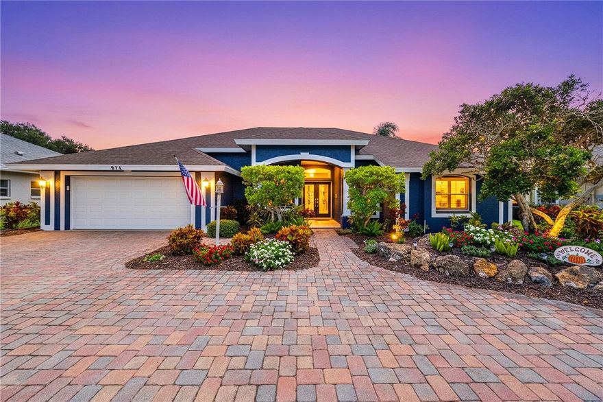 One of the largest homes in Bay Oaks Estates, with the second-largest floor plan in the community, this 5-bedroom, 2.5-bath single-story pool retreat delivers the best of indoor-outdoor Florida living with flexible spaces for guests, work, and play. Curb appeal pops with a brick paver circular drive, lush, well-established landscaping highlighted by a mature magnolia and fragrant gardenias, and a covered, columned entry with French double doors and an arched transom. 

Inside, high ceilings and an abundance of natural light set a welcoming tone. The formal living and dining rooms flow to the heart of the home – a well-appointed kitchen designed for everyday living and entertaining, featuring granite counters, tile backsplash, stainless appliances, a center island with raised breakfast bar, closet pantry, built-in desk and wine rack, recessed & pendant lighting, and a picturesque breakfast nook with wraparound windows. The kitchen opens to the spacious family room with a tray ceiling and mirrored media niche. A pocketing three-panel slider seamlessly extends the living space to the covered lanai and screened pool; additional sliders from the formal living room, the primary suite, and a secondary bedroom maintain the indoor–outdoor connection.

Out back, the lanai enjoys a private, tranquil, tree-lined backdrop accented by a mature starfruit tree, overlooking a curved, free-form pool with twin arc fountain jets, a raised sun terrace for lounging, and generous space to relax or gather. A screen door leads to the lawn and a separate pergola patio with power – perfect for morning coffee or an evening grill. From the backyard you have direct access to the Legacy Trail, the popular paved, multi-use path linking Sarasota and Venice, for miles of biking and walking through nature.

The private primary retreat offers lanai access, two closets (one walk-in), and a spa-like en-suite bath with a Jacuzzi jetted soaking tub framed by an arched window with plantation shutters, separate walk-in shower with wall body sprays, a long double vanity, and a private water closet. Thoughtful split-bedroom design places three secondary bedrooms and a full bath together in their own wing (one is oversized with lanai access that can flex as a game/media space), while a full 5th bedroom – currently used as an office – sits near the primary suite. An interior laundry room adds storage shelves, cabinets, and a utility sink. Major updates for peace of mind include: replumbed water lines, roof (2015), A/C (2019), new water heater (2024), new pool pump (2024), kitchen appliances (2021), washer and dryer (2023), polycarbonate storm panels, and irrigation.

All in a well-kept, low-fee, pet-friendly Osprey community conveniently located just minutes from top-rated schools, including the prestigious Pine View School, and close to the Gulf beaches of world-renowned Siesta Key, Nokomis, and Venice, as well as Oscar Scherer State Park, and a variety of shopping, dining, entertainment, and everyday conveniences; the Gulf Coast lifestyle at its finest. Schedule your private showing today and fall in love with the lifestyle that 571 Pine Ranch East Rd has to offer.