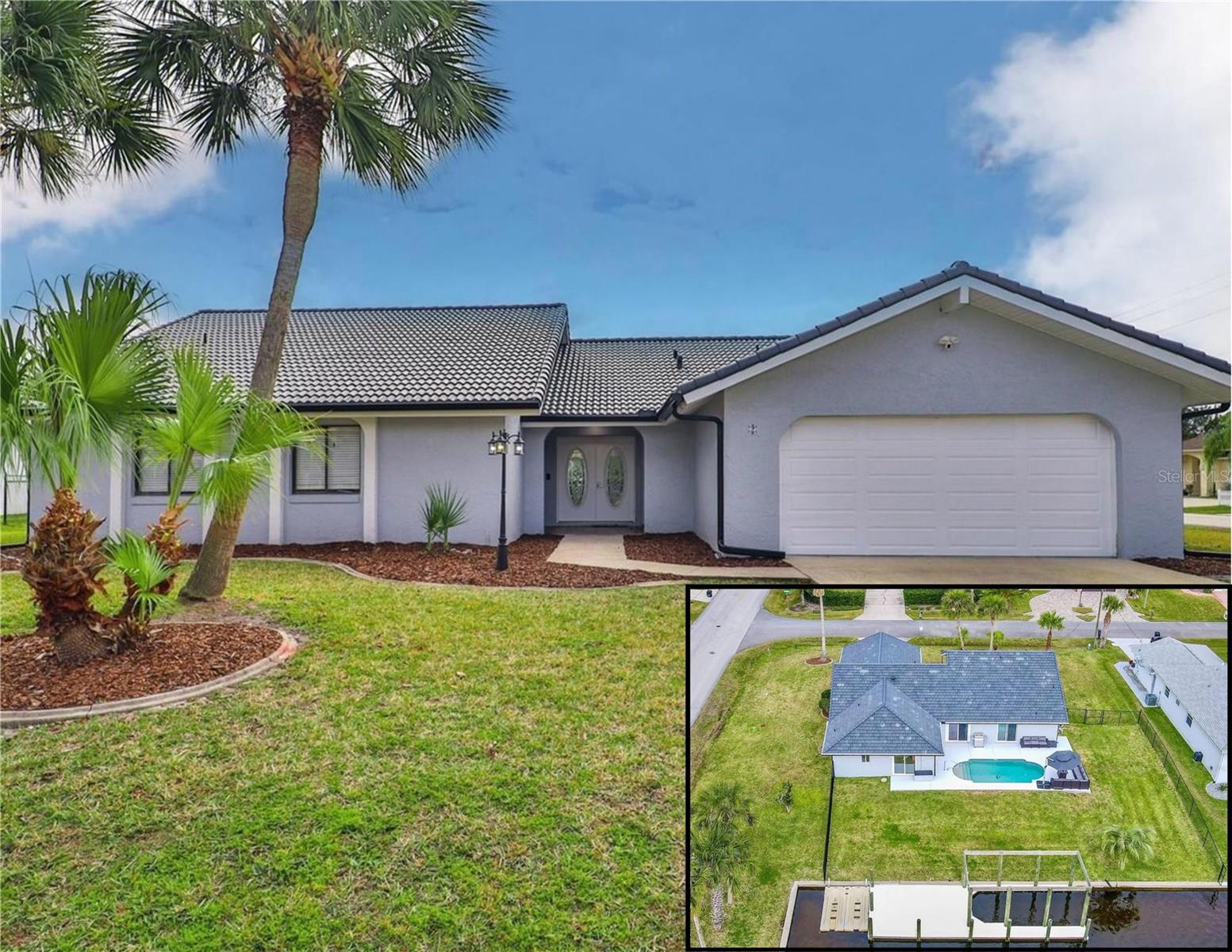 Short Term Rental! Escape to our Waterside Paradise! With a dock for your boat or jet ski, enjoy coastal living in our spacious 4 BR, 3 bath pool home. Relax amid swaying palms, grill out, or lounge by the pool. Inside, enjoy light-filled spaces, foosball, and a modern kitchen perfect for entertaining. Salt water canal front home located in a beautiful family neighborhood. Nice and quiet. Close to miles of walking and biking trails and only minutes to the beach. 5 min drove to popular European Village with lots of restaurants and small shops and nightly entertainment.