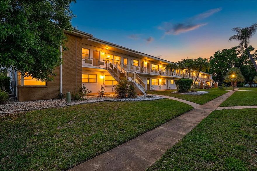 Enjoy easy Florida living at an affordable price in this well-maintained 2-bedroom, 1-bath condo located in a quiet 55+ community in St. Petersburg far away from any flood zone. With 800 square feet, updated double-pane windows, laminate flooring, and an HVAC system in good working order, this unit offers a comfortable, low-maintenance option for year-round living or a seasonal Florida retreat.
Inside, the layout is practical and inviting, with bright, functional living spaces and two bedrooms that offer flexibility for guests, hobbies, or a home office. The front entry is surrounded by beautiful gardens, creating a welcoming first impression, while carport parking right out back adds everyday convenience. A recently installed 30-year metal roof and healthy reserves offer additional peace of mind.
The monthly HOA fee of $448 delivers exceptional value and includes water, sewer, trash, gas, internet, cable TV, security, insurance, exterior maintenance, and access to the community’s impressive amenities. Residents enjoy a heated swimming pool, recreation center, meeting room, shuffleboard, weekly bingo, card games, a friendship club, dancing, holiday dinners with entertainment, and exercise classes including Zumba and yoga. Pets are allowed with appropriate documentation, and no rentals are permitted.
Location is another standout feature. This centrally located condo places you close to grocery stores, shops, restaurants, medical centers, and major highway access, with the nearest grocery store within walking distance for added convenience. You are also just a short drive from Gulf beaches and close to downtown St. Petersburg, where you can enjoy the pier, waterfront parks, dining, and entertainment.
Affordable, convenient, and full of lifestyle appeal, Unit 11 is an excellent opportunity to enjoy a well-kept home in an active, amenity-rich community close to everything St. Pete has to offer.