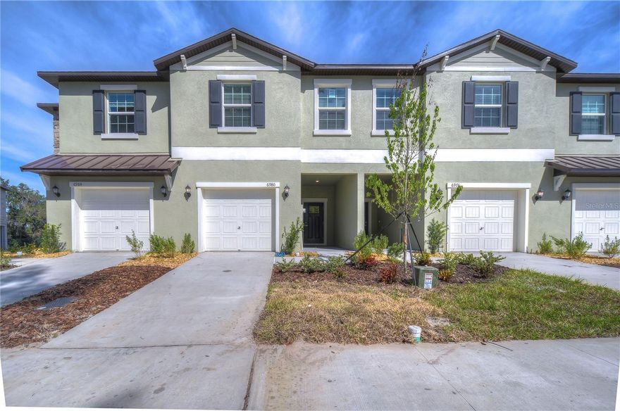 BRAND NEW TWO-STORY TOWNHOME IN A GREAT GATED COMMUNITY OF ABBOTT PARK.
THIS TOWNHOME FEATURES AN OPEN FLOOR PLAN AMONG THE MAIN FLOOR KITCHEN WITH ALL STAINLESS STEEL APPLIANCES AND GRANITE COUNTERTOPS, GREAT ROOM, HALF BATH, ONE CAR GARAGE AND COVERED PATIO.
THE SECOND FLOOR FEATURES THE SPACIOUS OWNERS SUITE, TWO BEDROOMS, TWO FULL BATHROOMS AND A PERFECT LOFT THAT CAN BE USED FOR OFFICE SPACE. ALSO INCLUDES A LAUNDRY CLOSET WITH A DRYER AND WASHER. 
HOA MAINTAINS THE LAWN AND IT INCLUDES HIGH SPEED INTERNET. THIS COMMUNITY OFFERS A RESORT STYLE SWIMMING POOL, CLUBHOUSE LOUNGE, PARK, AND FITNESS GYM.
THIS PROPERTY IS DESIRABLE BECAUSE IS MINUTES AWAY FROM WESLEY CHAPEL, 25 MINUTES FROM THE PREMIUM OUTLETS AND OTHER GREAT SHOPPING, RESTAURANTS AND HOSPITALS. CLOSE TO l-75.