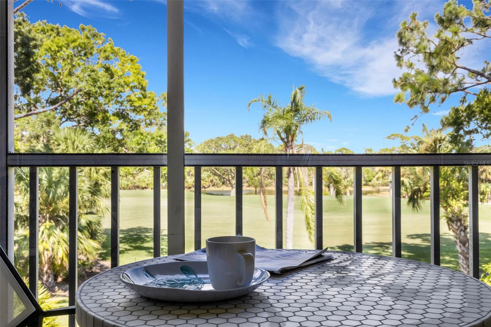 Available November 1, 2025 thru December 2026- 4-month minimum during season. Lease your own little bit of Paradise. This condo is in Stoneybrook Golf & Country Club and has been completely remodeled with new cabinets, floors, appliances, counters, vanities and furniture. Tastefully decorated with upscale furnishings and linens. The front lanai is a great place to gather and enjoy the sunsets. The rear lanai is glass enclosed and has a spectacular view of the golf course, pond and trees. It’s a great place to enjoy your morning coffee or put your feet up and relax.
The primary suite has a king size bed, 2 walk-in closets and ensuite bathroom. The guest suite has 2 twin beds and a bathroom nearby. There is a detached garage in front of the condo. The condo is located across from the community tennis/pickleball court and pool.
The golf membership can be transferred to renter for an additional fee. Electric and internet is included. Rental rates: Nov-Dec 2025-$5500. per month, Jan-April 2026 $7,000. per month, off season rates are negotiable.