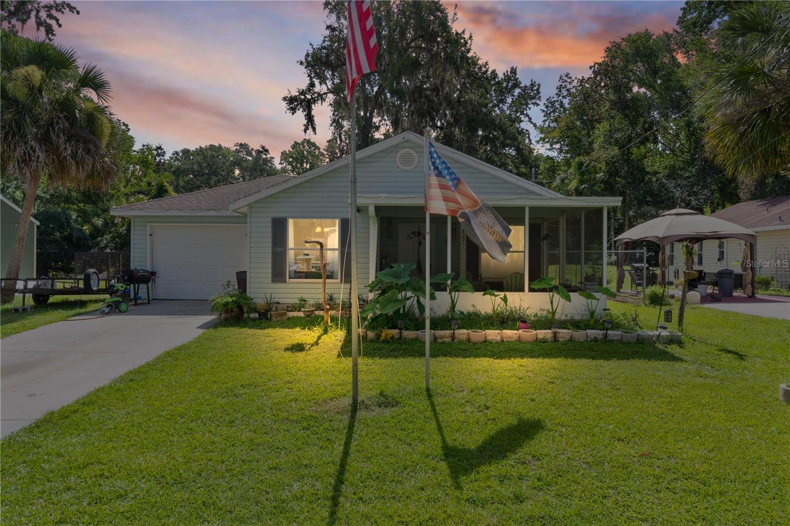 PRICE REDUCED BY 10000! Tired of HOA drama? Good news—this 3-bedroom, 2-bath beauty comes with zero HOA and plenty of charm! Perfect for first-time buyers,and others, snowbirds, or investors looking to land a solid deal in peaceful Sumter County.
Set in a quiet small-town neighborhood, this home stretches out on a generous double lot (.33 acres!)—that’s right, room for a garden, a game of catch, or even that chicken coop you’ve been joking about. Bonus: there’s a single-car garage and a large storage shed for all your tools, toys, or top-secret projects.
Inside, you’ll find brand-new vinyl flooring throughout, new appliances, and a cozy layout that feels just right. Move-in ready? Absolutely. Boring? Not even a little.
If you’ve been waiting for a place with personality, space, and no one telling you your mailbox is the wrong shade of beige—this is it. Come take a look. We think you’ll fall in love (and maybe start planning that backyard fire pit).