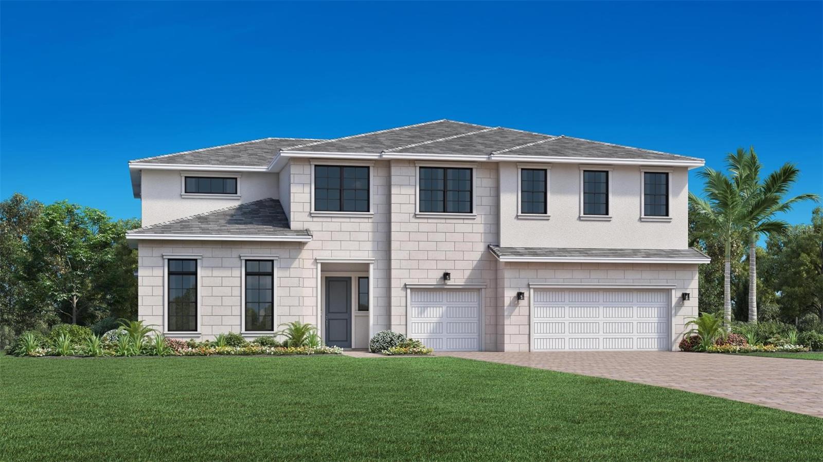 Under Construction. The Elwood – Timeless Luxury in Bella Collina
The Elwood is an exceptional new residence in the prestigious Bella Collina community, designed to blend timeless elegance with modern comfort. Its open-concept floor plan was created with versatility in mind, offering generous spaces that are as practical as they are inspiring.
Designer-ready and includes a $100,000 Design Center Credit, allowing you to personalize finishes and details to your exact vision. The projected closing date is May 2026.
From the moment you enter, the home makes a striking impression. The foyer opens to a soaring two-story great room with a refined tray ceiling and sweeping views of the expansive covered lanai. This central living space sets the tone for a lifestyle defined by openness, light, and effortless sophistication.
At the heart of the home lies the gourmet kitchen, designed to delight both the casual cook and the seasoned host. A spacious center island with breakfast bar provides a natural gathering point, while abundant counter space, custom cabinetry, and a walk-in pantry offer both functionality and style. Just steps away, a bright and airy dining area creates the perfect setting for relaxed meals with family and friends.
The main level is anchored by the primary bedroom suite, a private retreat that combines serenity with luxury. With its graceful tray ceiling, expansive walk-in closet, and spa-like en-suite bathroom—complete with dual vanities, a soaking tub, a large walk-in shower, and a private water closet—this space is designed to restore and rejuvenate.
Upstairs, thoughtfully designed secondary bedrooms each feature their own walk-in closet and en-suite bath, ensuring comfort and privacy for family members and guests. A generous loft offers additional space for entertainment, study, or quiet retreat, while a versatile flex room near the foyer invites customization as a home office, library, or creative studio.
Additional details throughout the home underscore its thoughtful design, including a conveniently located laundry room, a powder room for guests, and ample storage. With its south-facing orientation, the Elwood welcomes natural light throughout the day, enhancing the home’s warm and inviting atmosphere.
Living in Bella Collina means more than simply owning a beautiful home—it is an invitation to an extraordinary lifestyle. Residents enjoy access to world-class amenities, from fine dining and a state-of-the-art fitness center to tennis courts, a resort-style pool complex, and the acclaimed 18-hole championship golf course designed by Sir Nick Faldo.
