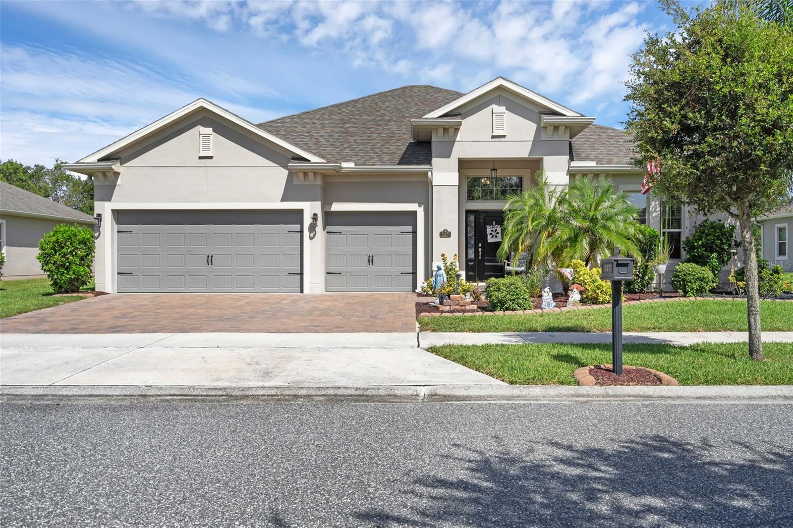A spacious four-bedroom, three-bathroom home awaits in a desirable location with a tranquil conservation view. The large, fenced yard and covered screened porch offers ample space for outdoor enjoyment and entertaining.
Step inside and be greeted by the inviting ceramic tile flooring that flows seamlessly through the formal living room, dining room, kitchen, and family room areas, creating a cohesive and stylish feel. The upgraded kitchen is a chef's dream, featuring impressive 42" cabinets with crown molding, elegant granite countertops, a generous island for meal prep and casual dining.
Retreat to the private primary suite, thoughtfully separated from the secondary bedrooms for ultimate tranquility. This luxurious sanctuary boasts two spacious walk-in closets, providing abundant storage for your wardrobe. The primary bathroom is a masterpiece of design, showcasing beautiful tile work, a separate garden tub for relaxing soaks, and a walk-in shower.
On the opposite side of the house, three generously sized secondary bedrooms and two full bathrooms offer comfortable accommodations for family and guests. Don't miss this opportunity to own a beautiful home that blends modern upgrades with a peaceful natural setting.