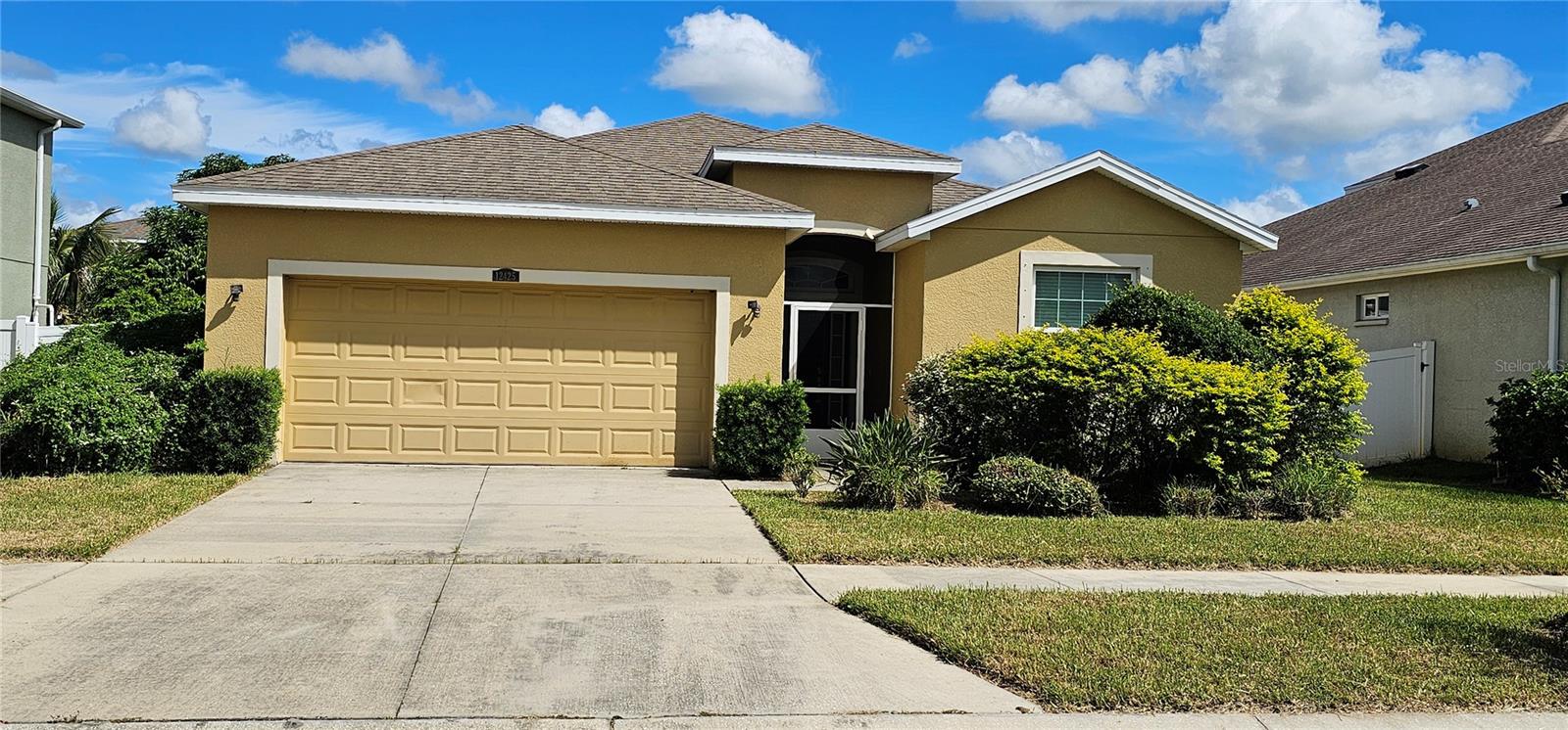 Welcome to Your Dream Home located in the highly desirable Panther Trace community of Riverview. This charming 3-bedroom + office (can be used as a 4th bedroom), 2 ½-bathroom single-story home offers 2,034 square feet of thoughtfully designed living space. Built in 2013, this well-maintained residence combines style, comfort, and functionality, making it the perfect place to call home. Large Kitchen: A chef's dream, featuring elegant granite countertops, 3 pendant lights, an Island with a large sink, ceramic tiles backsplash, sleek stainless steel appliances, and a spacious walk-in pantry. The kitchen is open to the large family room creating the perfect space for family gatherings or entertaining friends. Open Layout: The inviting kitchen/family room combo offers plenty of space for relaxation and dining, with gorgeous ceramic tile flooring throughout the main living areas. Private Master Suite: The expansive primary bedroom serves as a peaceful retreat, complete with a large walk-in closet and a luxurious en-suite bathroom featuring granite counter with dual sinks, a garden tub, and a separate shower. Split Floor Plan: The two additional spacious bedrooms are thoughtfully separated for privacy and share a full bathroom. A convenient office/den offers versatile space for working from home or extra storage with a double door entry. Outdoor Oasis: Step through the glass slider doors from the family room onto the covered, screened-in lanai, which overlooks the fenced backyard—perfect for outdoor activities or simply relaxing in privacy. Well-Maintained & Move-In Ready: The home features a newer HVAC system (2022), fresh paint, and modern finishes throughout. All appliances, including a washer and dryer, are included for your convenience. Community Amenities: Living in Panther Trace offers a vibrant lifestyle with access to an array of top-notch amenities, including: Miles of lined-tree sidewalks ideal for running, biking, or strolling. Beautifully landscaped grounds with beautiful conservation areas with ponds. Community clubhouse with social activities and events. Community swimming pool, playgrounds, baseball, basketball and tennis courts are just around the corner from the house. Prime Location: Conveniently located just minutes from local shopping, dining, and entertainment, including Westfield Brandon Mall. With easy access to I-75, you're only a short drive from downtown Tampa, airport and all the cultural, dining, and recreational amenities the city has to offer. Don’t miss out on the opportunity to make this beautiful home yours. Schedule your private showing today!