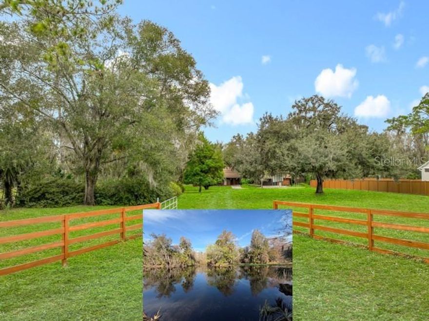 A TRULY RARE Find!!!  ***PRICED BELOW APPRAISED VALUE! ***    Welcome to the LIFESTYLE of this WEKIVA RIVER FRONT RETREAT!   ***Flowing from the Wekiva Springs, it is Known as One of the MOST PRISTINE RIVERS IN the State of FLORIDA!  ***WATCH VIRTUAL TOUR 1 for a SNEAK PEAK OF THE WEKIVA RIVER LIFESTYLE**     **Nestled on a Secluded, Private Gate  *PREMIUM 2.68 acres Lot with OVER 150ft of Wekiva RIVERFRONT, you will Experience Tranquility & Privacy while still having the Convenience to all that Central Florida has to offers.  AMAZING VIEW From ** the 32.5 x 13 UPGRADED COMPOSITE DECK**,   **the COZY FLORIDA-SUN ROOM**, the *OVERSIZED 32’ 9” x 19’ 9” Great Room, and Primary Bedroom room, **NATURE ABOUNDS with ***BEAUTIFUL RELAXING VIEWS of **CONSERVATION AND FOREST areas.  **The OPEN & LUSH MATURE Landscaping will draw you to the banks of the awaiting SPRING-FED WEKIVA RIVER**.  ** Looking to be more Active?  From the large deck, you are just steps away to your own private CANAL leading to the beautiful Flowing River.  This makes this property a paradise for Kayaking, canoeing, paddleboarding, fishing and of course boating on the Wekiva River which is also only 4 miles by boat from the Historic St JOHNS RIVER. You may even be able to build a dock with proper permits! ***Recreation and Relaxation is what this Riverfront property is all about and to prove that there's even an amazing extra Large RV Carport (20ft w x 25ft l x 14ft h - with 30amp power) to Protect your favorite RV, Car, or Boat.  ***For the active land lovers… you can enjoy Walking, Hiking, Biking, Gardening or Creating that special project in the Oversized WORKSHOP in the garage.