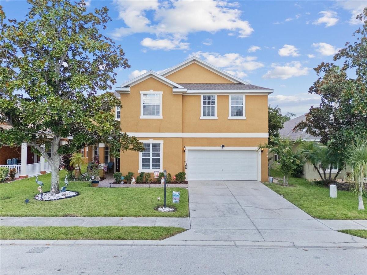 Welcome to this stunning 6-bedroom, 3-bathroom, two-story home at 817 James Way, perfectly situated in a tranquil Lake Alfred neighborhood with a low HOA. This meticulously maintained residence offers the ideal blend of comfort, space, and modern upgrades, making it the perfect home for multi-generational living. Step inside and be greeted by the luxurious feel of brand-new vinyl wood flooring installed in 2025 throughout the entire home. The expansive layout provides plenty of room for everyone to spread out, offering privacy and shared living spaces. The kitchen is a chef's delight, featuring a new refrigerator (2025) and a new stove (2024). The home has been thoughtfully updated with big-ticket items, ensuring peace of mind for years to come, including a new roof in 2021, a new water heater in 2023, and a new garage door opener in 2023. Both the upstairs and downstairs AC units were also recently replaced in 2022 and 2023. The screened-in lanai offers a perfect space for relaxing and enjoying the outdoors, while the beautiful yard is kept lush and green with a full irrigation system. You'll also appreciate the convenience of a whole-home water filtration system. The garage is a standout feature, with custom-installed overhead storage and built-in shelving, providing a place for everything. Some furniture in the home is even negotiable, offering a seamless move-in experience. This home is ideally located for those who love an active lifestyle, close by Mackay Gardens and Lakeside Preserve, where you can enjoy nature trails, bike paths, playgrounds, a dock, and a lunch area. Plus, with local boat ramps nearby, you'll have easy access to the famous Chain of Lakes in Winter Haven. This location truly offers the best of both worlds: Don't miss your chance to own this fantastic property. Schedule your private showing today!