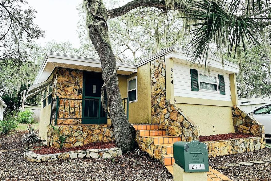 OWN YOUR OWN LAND...Come Live Where Most Vacation!   This charming 2-bedroom, 1-bath home offers affordable living in one of the most desirable areas of Pinellas County. Perfectly located near everything you love—bike or walk the Pinellas Trail to Historic Tarpon Springs and the famous Sponge Docks, explore vibrant Palm Harbor, enjoy the charm of downtown Dunedin, and of course, spend your days at the beach!  The tree-shaded lot provides a peaceful retreat with a spacious screened, covered lanai, ideal for relaxing evenings after a day of exploring.  Updates & Features: Water heater (2020), 50-year roof (2016), All insulated windows (2015).   Separate outdoor laundry room   This is a property you won’t want to miss—affordable living on a prime location. Measurements are approximately, buyer's agent and buyer to verify.  Please use "AS IS" contract.   Agent is related to the seller.
