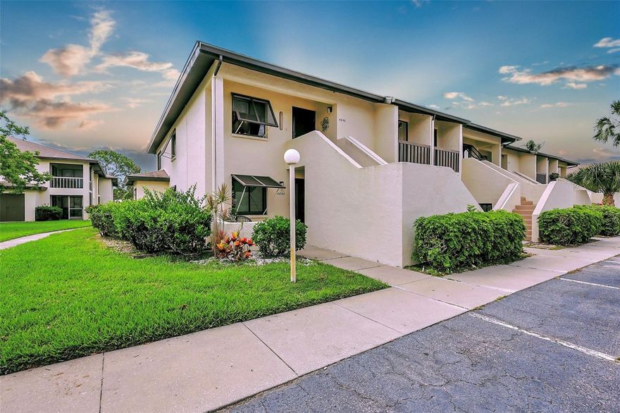 Don’t look any further! ***You just found your new home!*** Welcome to this beautifully presented, 2BD /2BA, 2nd FLOOR, CORNER, END UNIT, COMPLETELY UPDATED with CARPORT and extra STORAGE! Your own slice of paradise awaits. BRAND NEW A/C (June 2025). NO CDD. NOT in the Flood Zone. This condo is just minutes away from shopping centers, downtown, restaurants and world-famous beaches. Very welcoming, owner occupied home in LONGWATER CHASE, secluded community within THE MEADOWS Golf and Country Club is waiting for you! Lots of natural light throughout, new, luxury laminate flooring, freshly repainted. NEW kitchen with beautiful cabinets, upper ones going right to the to the ceiling, all soft closing, very stylish GRANITE COUNTERS and has designated place for a breakfast table by the window. Spacious living room with dining area is full of natural light and is leading to the good size, fully screened balcony overlooking a greenery and the pool. Great place to enjoy your morning coffee and evening glass of wine. The sun-filled, generous size Primary Bedroom Suite featuring elegantly remodeled bathroom with new vanity, fully tiled step-in shower and glass doors. Split bedroom floorplan offers lots of privacy when having guests. The 2nd bedroom has it's own, private upgraded bathroom and balcony making it perfect when friends and family come to visit. In-unit laundry room comes with newer LG stackable washer & dryer and offers extra storage space. THE MEADOWS is not only a place to live, it’s a lifestyle you deserve offering amenities like heated pool, 14 miles of trails for walking, biking, jogging, access to 18-hole golf courses, fitness center, pickleball courts and more. This condo also has a deeded carport and storage unit and plenty of parking spaces for your guests. The location is unbeatable! Don’t miss out, schedule your showing today!