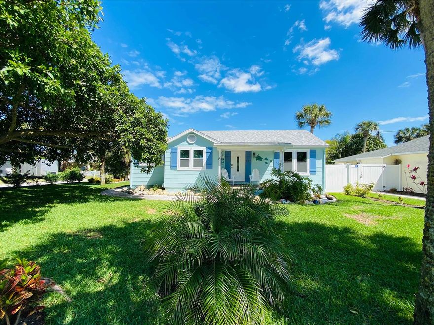 Beachside 3 bedroom 2 bath renovated beach cottage. Beautifully landscaped. This home features shiplap and subway tile, quartz countertops, stainless steel appliances, large kitchen island opens to the living room. Sliders off living room lead to a large deck, fenced in yard with lush landscaping. Room for a pool. Extensive amount of pavers in front of garage allows for plenty of parking. Walk to Flagler Ave shops and restaurants. The 15x10 deck and fenced yard provide a fun place for children and adults. ;Water: City