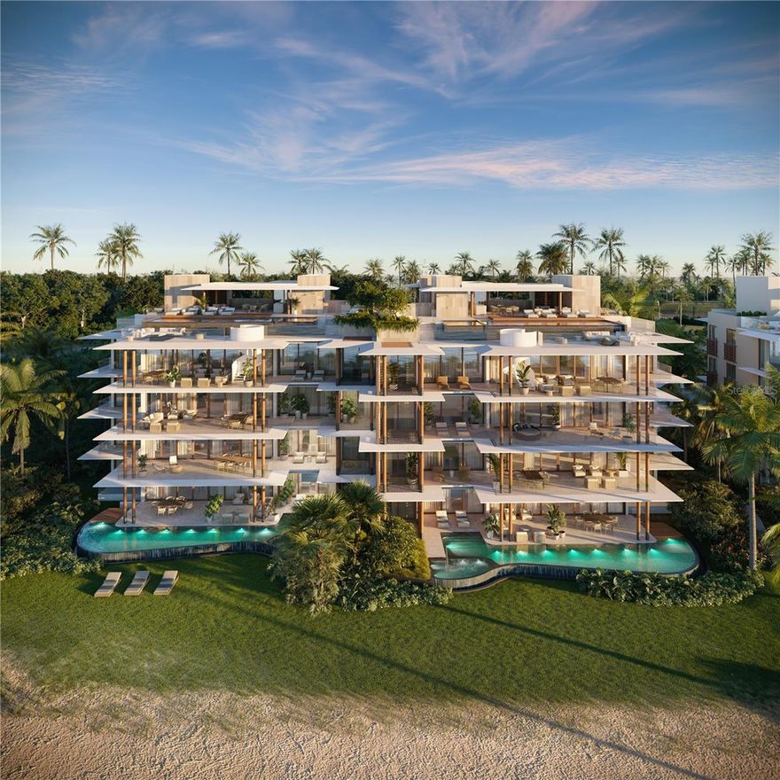 Pre-Construction. To be built. Pre-Construction. To be built. Poised to redefine beachfront living, Marea Residences at Grand Reserve Resort offers an unparalleled coastal experience where architectural innovation meets the awe-inspiring beauty of Puerto Rico. Conceived by OBMI, renowned for their expertise in creating timeless and sustainable designs, this visionary project blends contemporary design with a profound connection to its natural surroundings. This four-bedroom, four-and-a-half-bathroom residence encompasses 4,388 square feet of thoughtfully curated living space, including 3,238 square feet of interiors and a 1,150-square-foot terrace. With 80 linear feet of unobstructed north ocean views from the living space, primary, and secondary bedrooms, and triple exposure to the north, south, and west, residents enjoy seamless indoor-outdoor living. The home includes a private infinity pool and a pathway to the pristine shoreline—all set against breathtaking views of the Atlantic Ocean. The interiors are a masterpiece of design, featuring floor-to-ceiling hurricane-resistant windows that frame uninterrupted ocean vistas. In the kitchen, Taj Mahal quartzite countertops, Omani Beige limestone floors, and bespoke cabinetry create a harmonious aesthetic. Outfitted with high-end Wolf and Sub-Zero appliances—including a column refrigerator, column freezer, wine fridge, induction cooktop, and speed oven—the kitchen is both functional and refined, designed for effortless culinary experiences. The bathrooms are equally impressive, with Naica quartzite vanities, Bianco Santa Caterina travertine finishes, brushed gunmetal fixtures, and spacious walk-in showers that evoke a spa-like ambiance. Equipped with a state-of-the-art Savant smart home system, the residence offers effortless control over lighting, climate, and security. Additionally, three private parking spaces and one dedicated golf cart space—featuring an electric charging station—ensure convenience and sustainability. A full power generator and water cistern provide uninterrupted comfort and peace of mind. Set within the expansive 1,000-acre Grand Reserve and offering access to a two-mile stretch of pristine beachfront, residents enjoy exclusive amenities, including the Caya Beach Club—a destination for beachfront dining and relaxation—and five on-site restaurants that celebrate culinary excellence. The Batú Sports Center provides a 2,500-square-foot fitness center, tennis courts, and paddle courts for recreation amidst lush tropical surroundings. Golf enthusiasts will appreciate the Grand Reserve Golf Club, a Tom Kite-designed course with dramatic ocean and rainforest views, offering an unforgettable 18-hole experience. Conveniently located just 25 minutes from Luis Muñoz Marín International Airport and near Puerto Rico’s premier marinas, this residence offers the perfect balance of architectural elegance and natural splendor. Estimated Completion is Q4 2026.