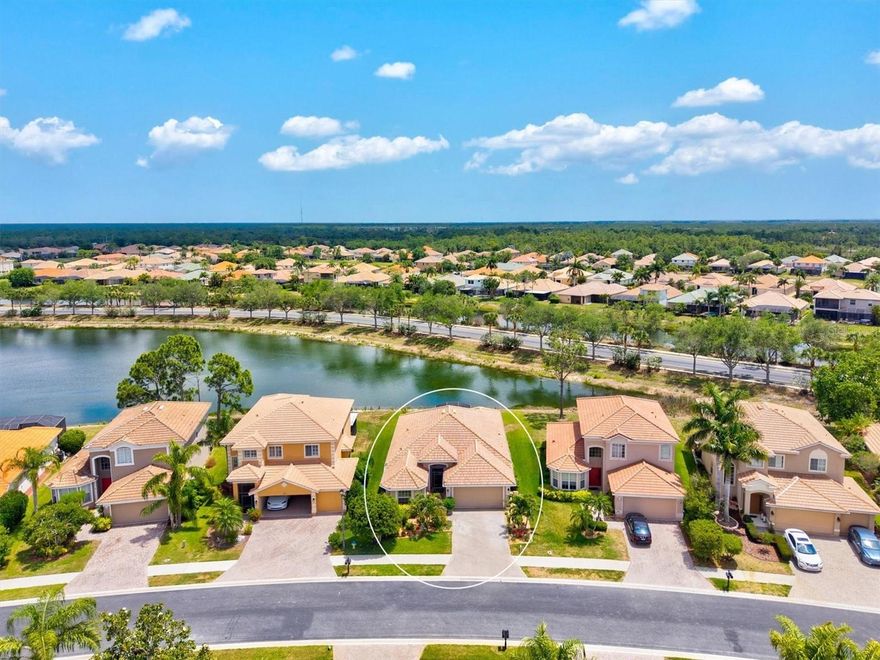 Welcome to this beautifully updated home in the premier community of Stoneybrook at Venice, ideally located on a quiet cul-de-sac street. Enjoy peaceful surroundings and added privacy, along with serene lake views from your extended screened lanai, perfect for relaxing mornings and Florida sunsets.

This well-maintained home offers nearly 2,000 square feet of living space with an open, functional layout and a versatile den that can easily serve as a third bedroom, office, or flex space. From the moment you walk in, you’ll notice the care and updates throughout.

Recent improvements include a new roof (2023), AC system replaced in 2020, hot water heater in 2020, an updated kitchen with granite countertops, stainless steel appliances, and ceramic backsplash, along with a fully remodeled primary bathroom (2023). Additional upgrades include hurricane impact windows in the primary suite, new porcelain tile flooring (2025), fresh interior paint, recessed lighting, and new landscaping.
The primary suite has been enhanced with a dedicated mini-split AC system for added comfort and efficiency, along with custom built-in walk-in closet systems, including additional closet storage, offering both functionality and organization.

The home also features updated baths, new carpet in the primary (2026), and a screened front entry. The extended lanai and newly added patio create the ideal indoor-outdoor living space to take full advantage of the lakefront setting.

Located in a gated, amenity-rich community with low HOA fees, Stoneybrook at Venice offers a resort-style pool, fitness center, pickleball and tennis courts, and more, all just minutes to beaches, shopping, dining, and Wellen Park.

Situated in Flood Zone X, this property does not typically require flood insurance by a lender if financing, adding additional peace of mind for buyers.

Move-in ready, thoughtfully updated, and set on a quiet street with water views, this is the kind of home that checks all the boxes.